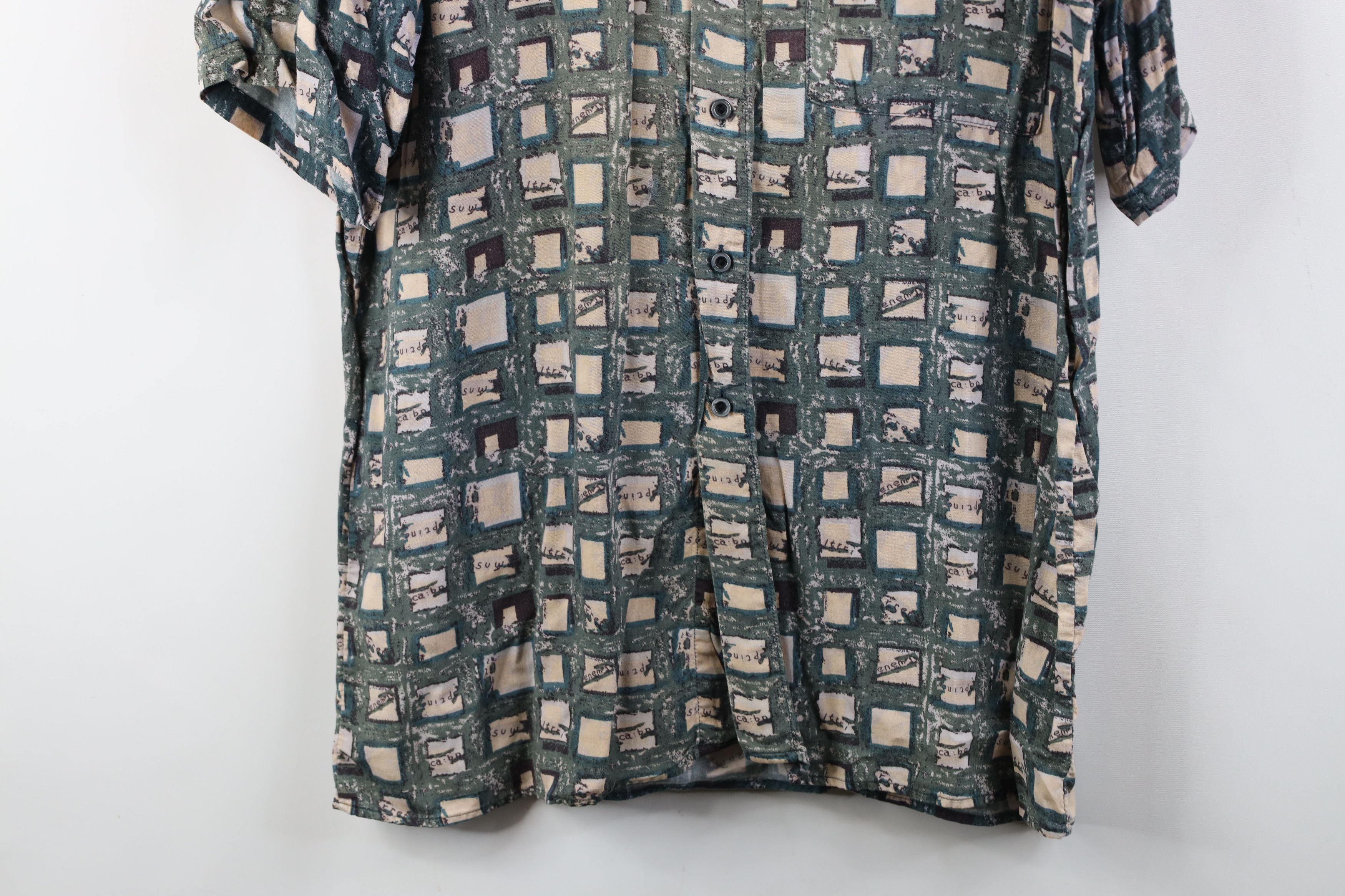 Vintage Vintage 90s Streetwear Rayon Gabardine Collared Button Shirt Size US S / EU 44-46 / 1 - 3 Thumbnail