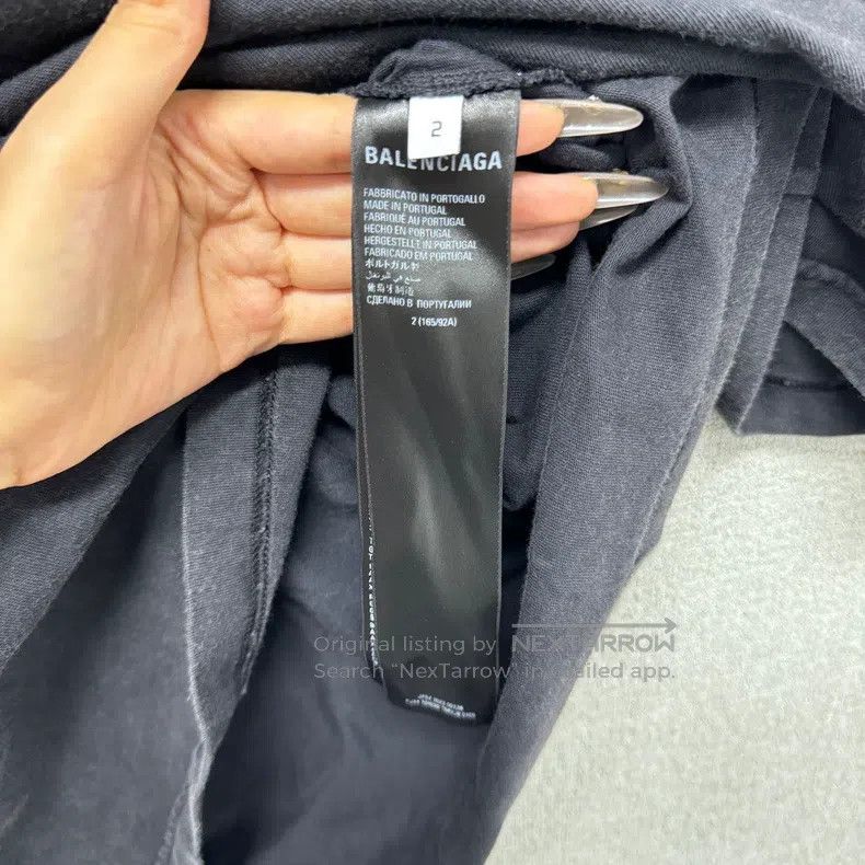 Balenciaga Balenciaga Black rubber strips cover logo short sleeves. Size US M / EU 48-50 / 2 - 5 Thumbnail