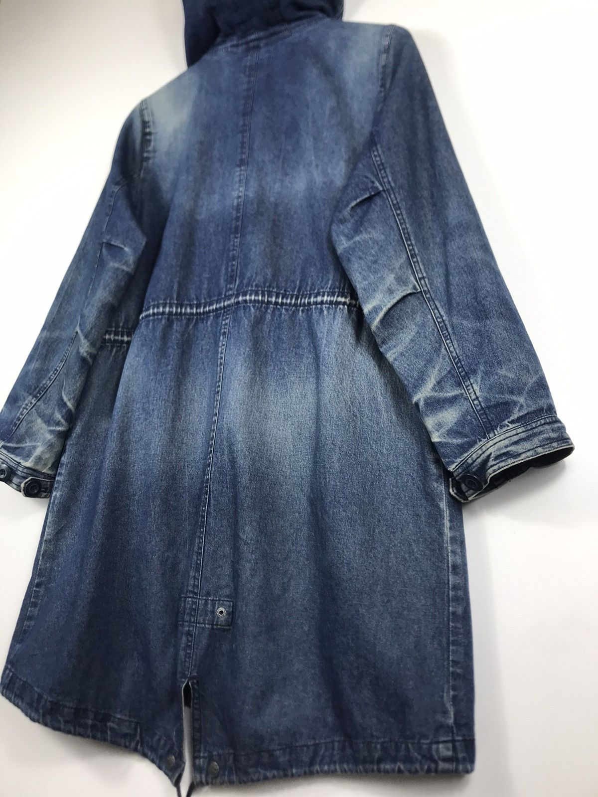 Japanese Brand ⚡️Titicaca Vintage Hooded Denim Ripped Parka Jacket Size M / US 6-8 / IT 42-44 - 15 Thumbnail