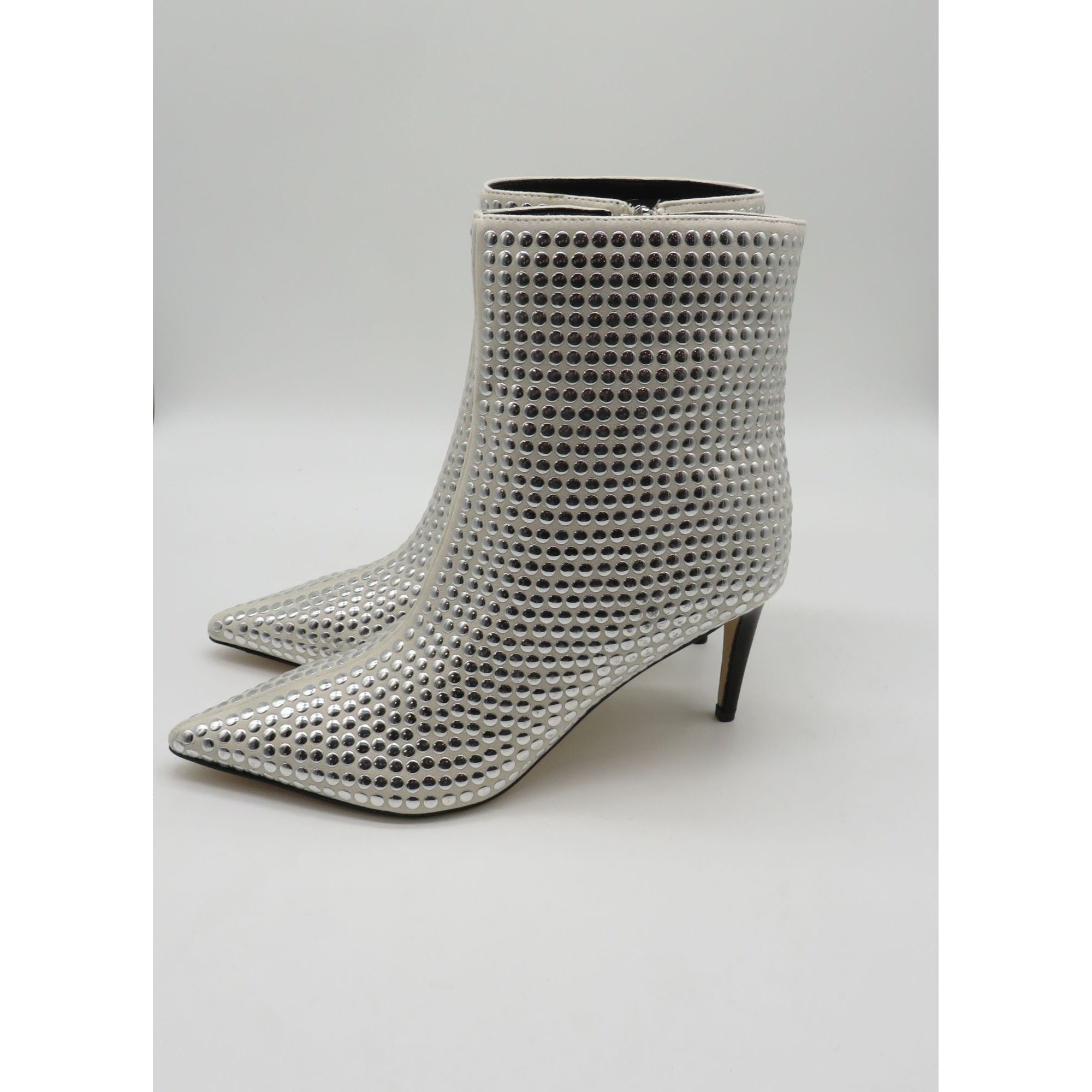 Nine West Nine West Ivory Rhinestone Studded Pointed Toe Ankle Boots 1 Size US 10 / IT 40 - 5 Thumbnail