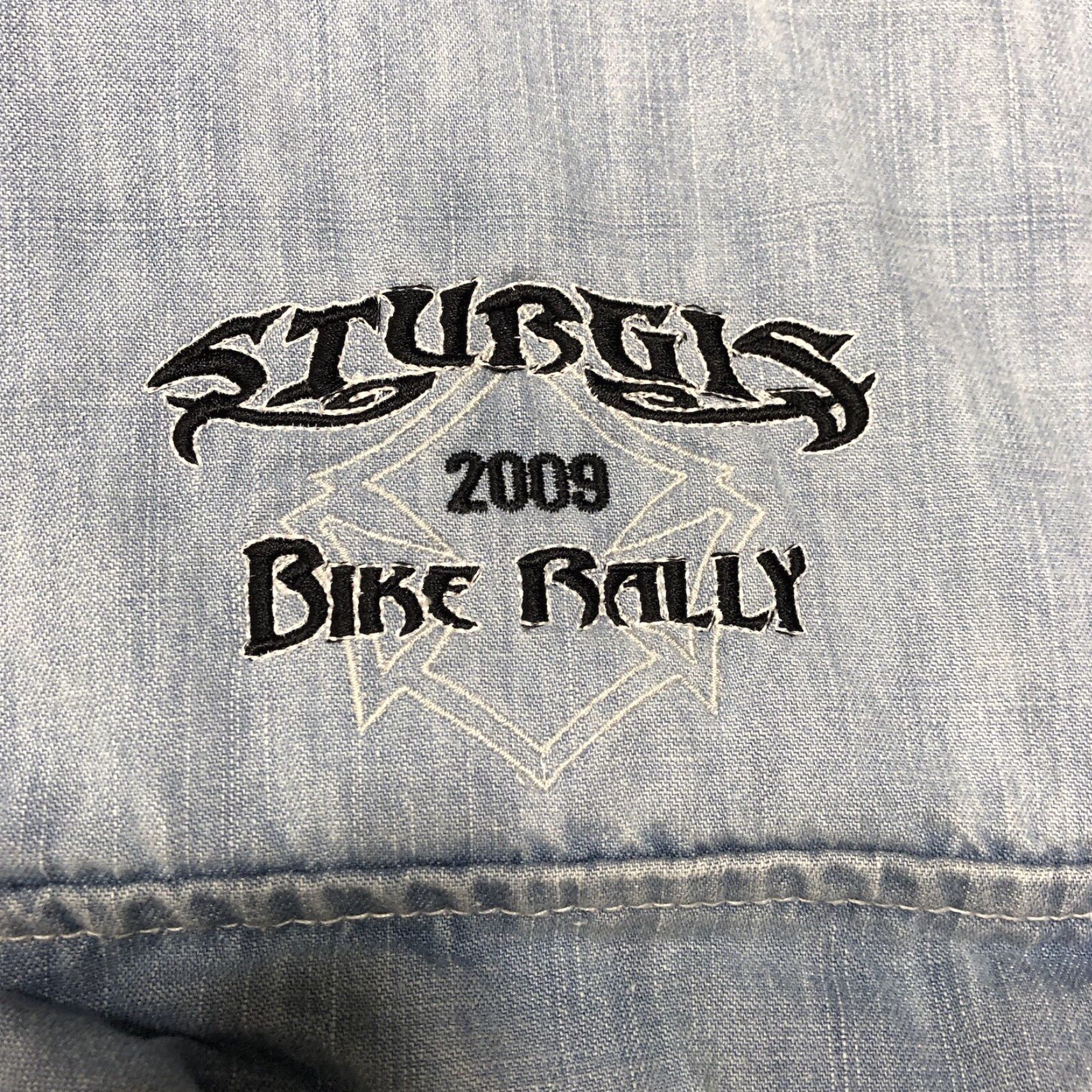 Denime VINTAGE 2009 Sturgis Shirt BIKER Button-Up Denim 4XL Black Hills Rally Biker Mens Size US XXL / EU 58 / 5 - 5 Thumbnail