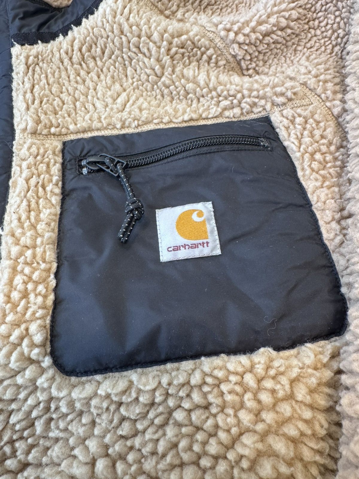 Carhartt Wip Carhartt WIP Sherpa Fleece 1/4 Zip Pullover Size US XL / EU 56 / 4 - 2 Thumbnail