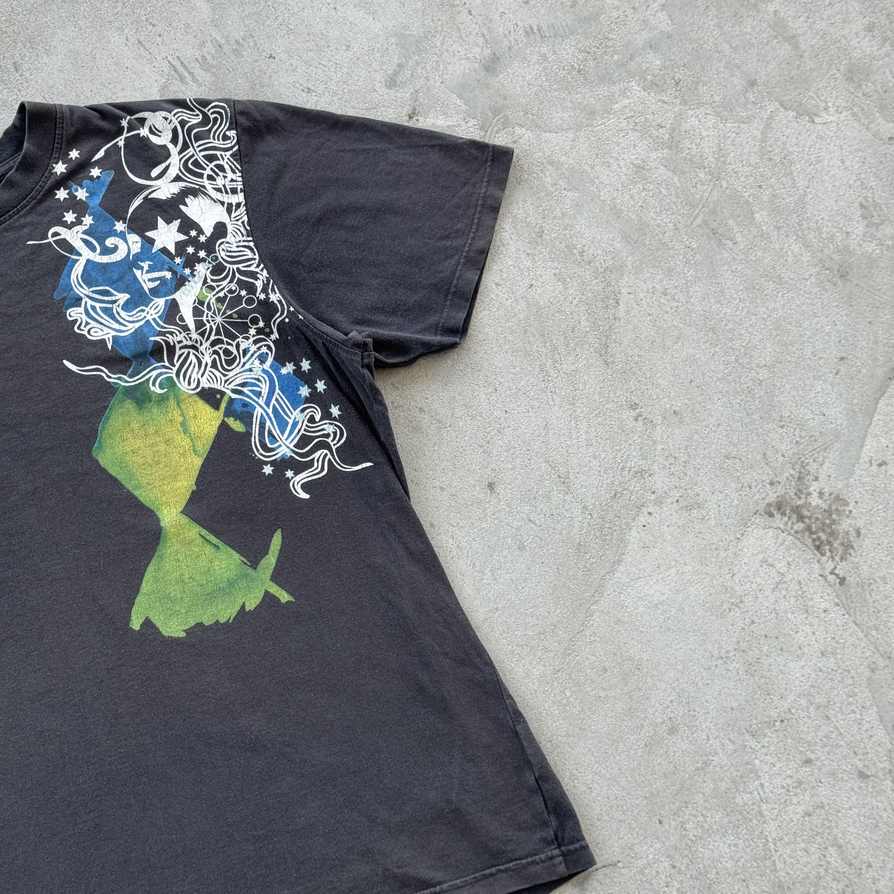 Billabong Billabong Vintage Y2K Graphic Tee Shirt Black Washed Medium Size US M / EU 48-50 / 2 - 2 Thumbnail