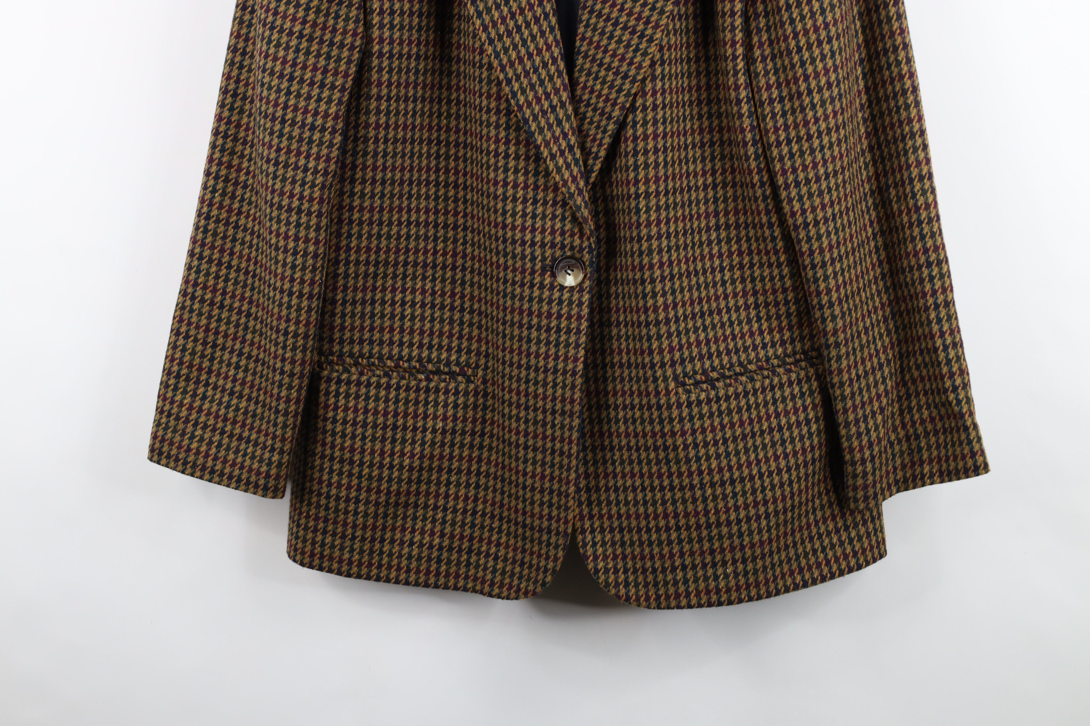 Vintage Vintage 90s Streetwear Houndstooth Wool Suit Blazer Jacket Size XL / US 12-14 / IT 48-50 - 3 Thumbnail