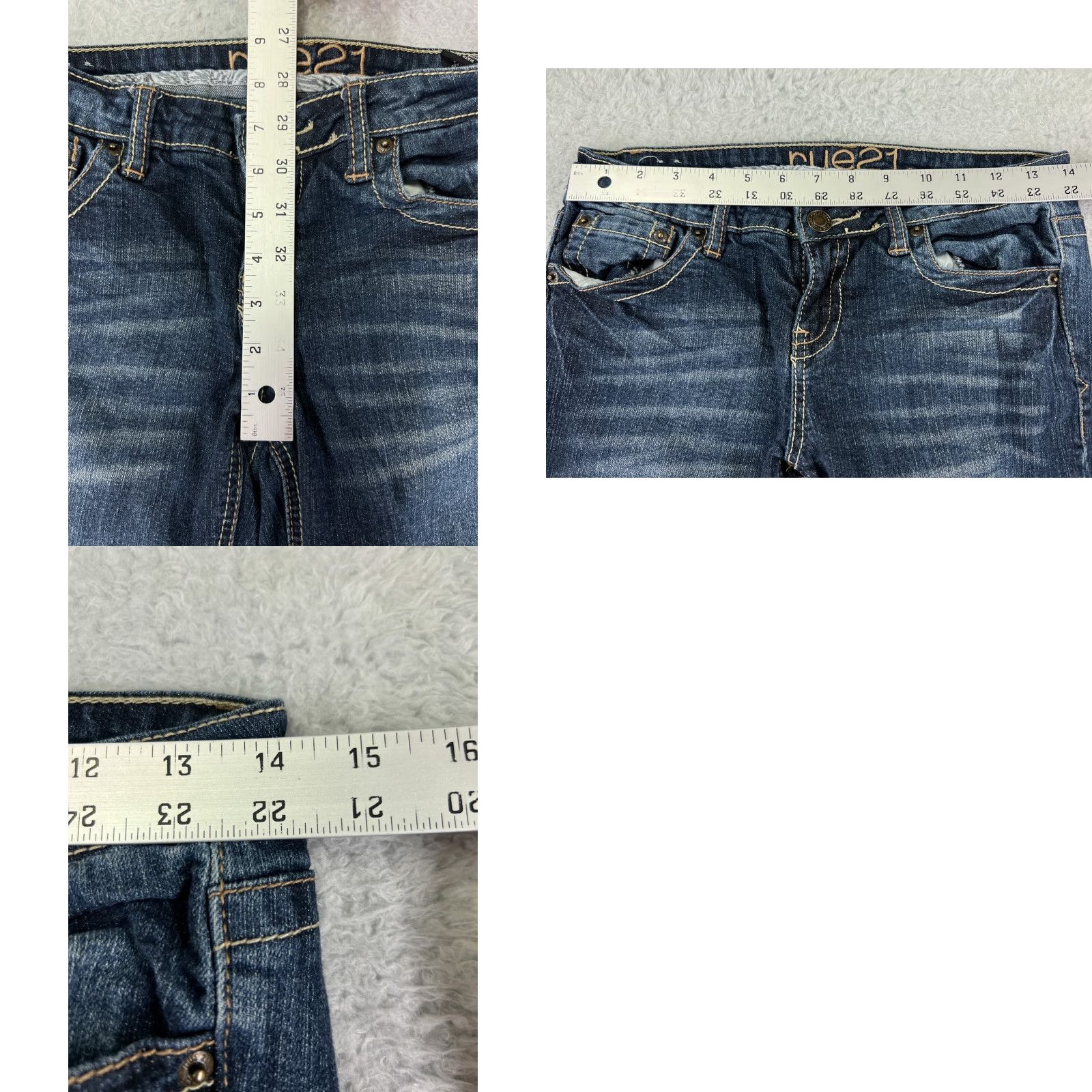 Vintage Rue Jeans Womens 5 Blue Denim Bootcut Embroidered Western Dark Wash- Streetwear Style Shirt? Size 27" / US 4 / IT 40 - 9 Thumbnail