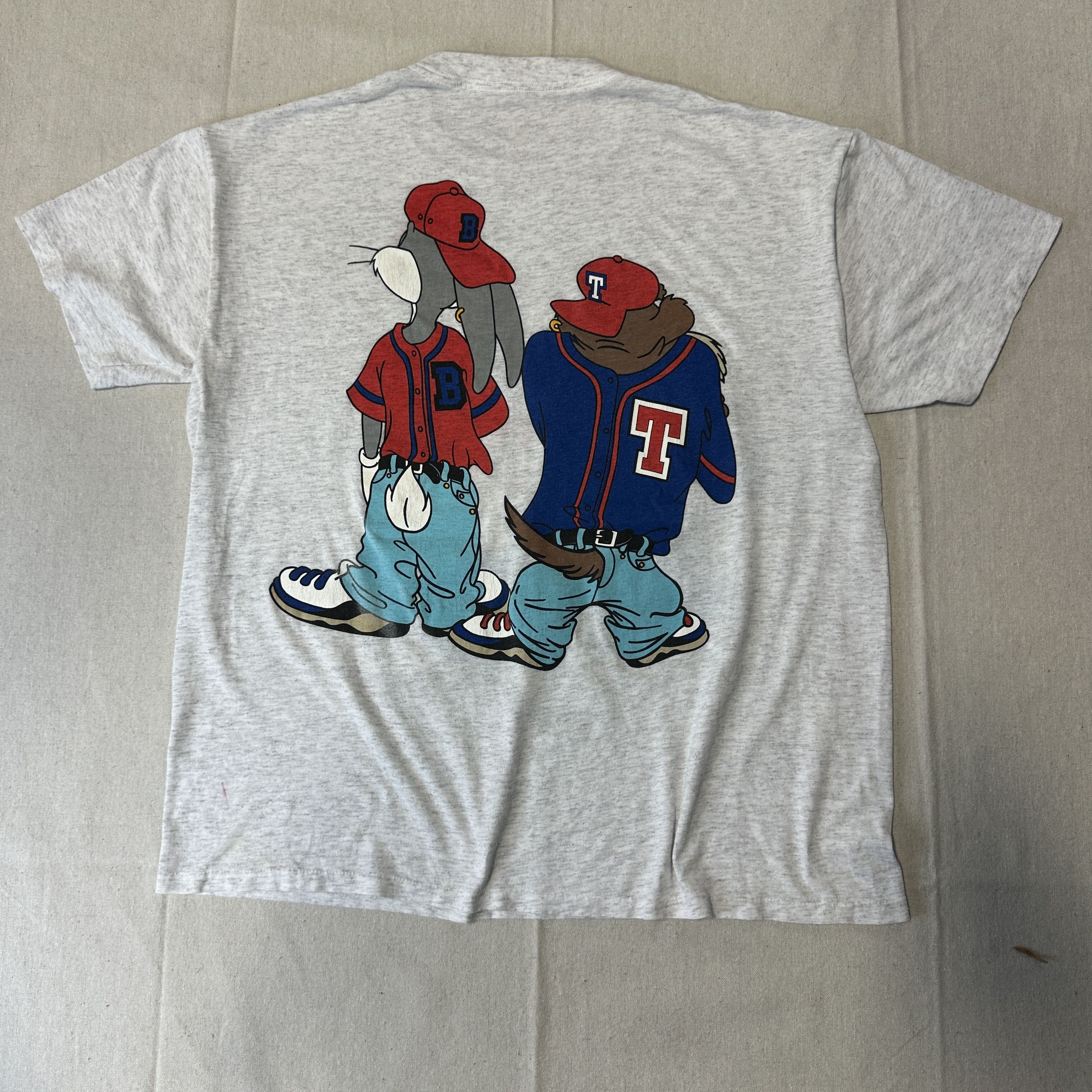 Other Vintage Looney Tunes 1993 Taz & Bugs Hip Hop Graphic T-Shirt Size L G Size US L / EU 52-54 / 3 - 6 Thumbnail