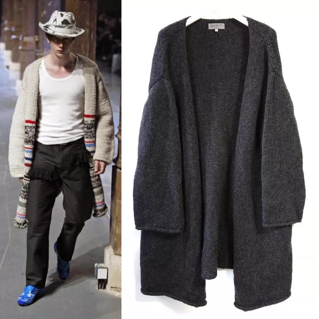 Yohji Yamamoto 2006Aw Heavy Woven Wool Robe Coat -DMC
