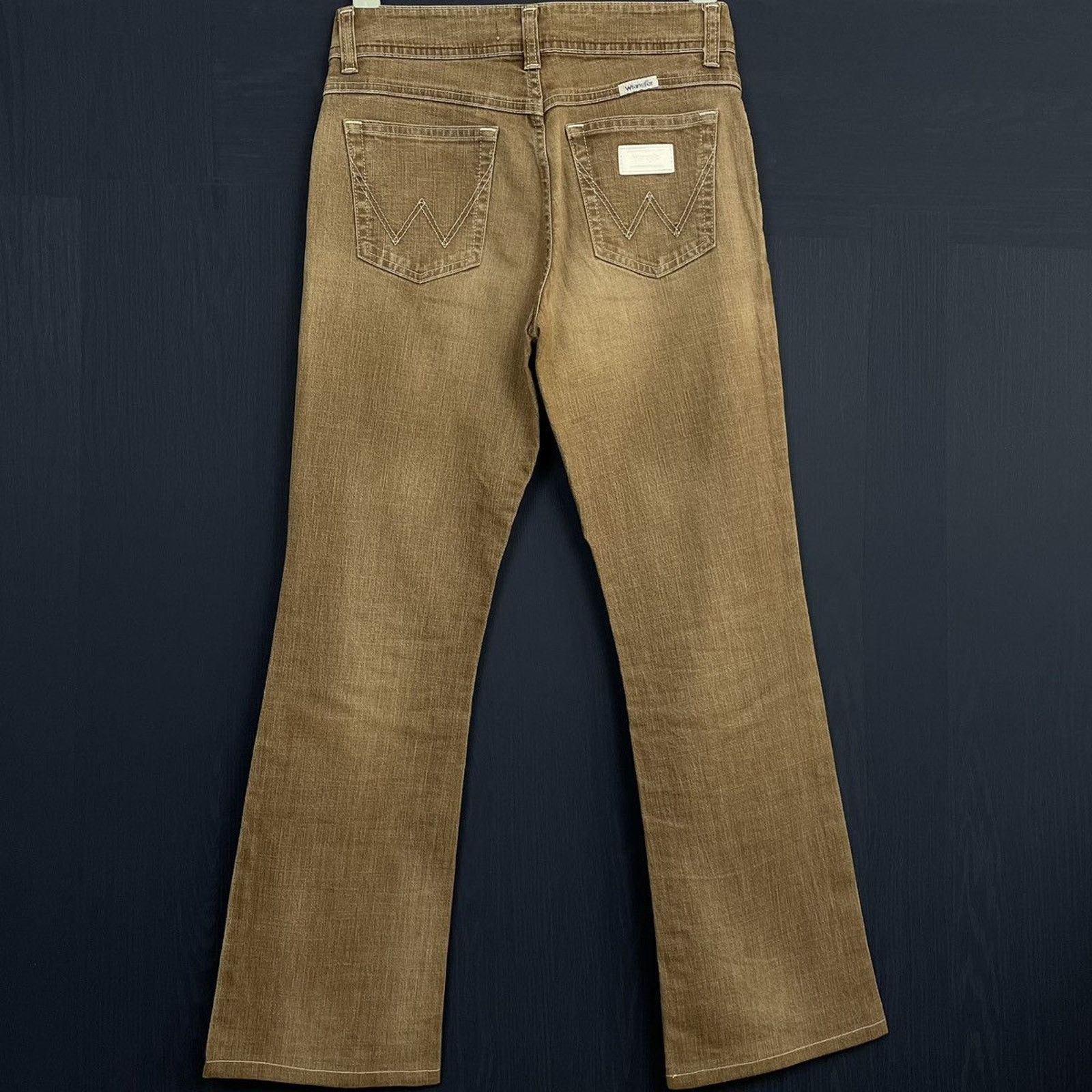 Japanese Brand × Wrangler 🇯🇵VTG WRANGLER Flared Tan Denim Size US 29 - 3 Thumbnail