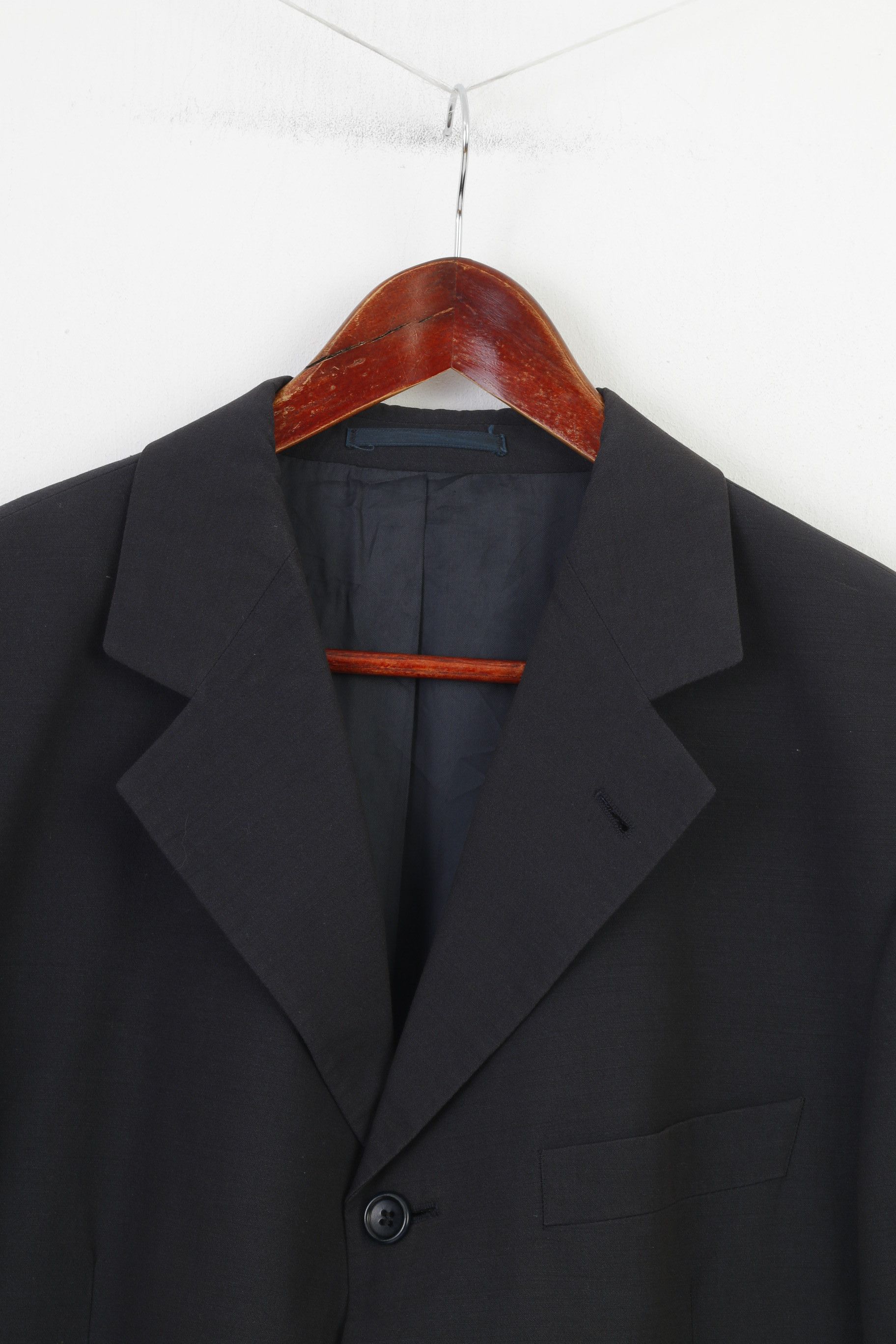 Hugo Boss Hugo Boss Men 102 40 Blazer Navy Breasted 0170 Size 40R - 2 Thumbnail