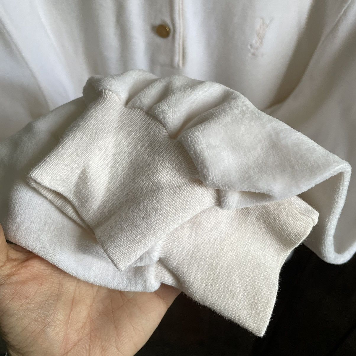 Vintage × Yves Saint Laurent YSL half button sweatshirt Size US S / EU 44-46 / 1 - 5 Thumbnail