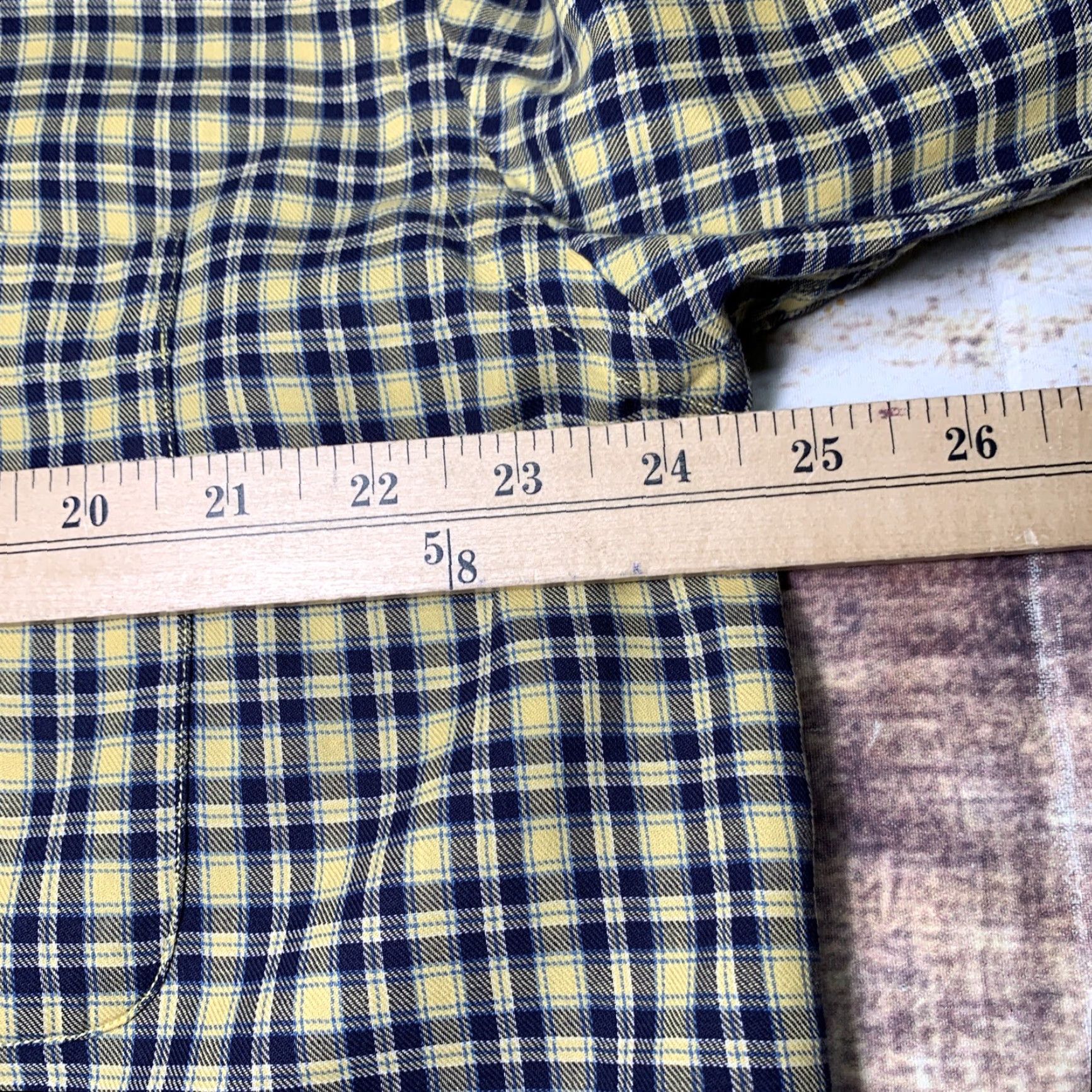 Nautica Nautica Button-Down Long Sleeve Shirt Plaid Cotton Mens Large Yellow Black Multicolor Pattern Classic Preppy Shirt Mens L Size US L / EU 52-54 / 3 - 3 Thumbnail
