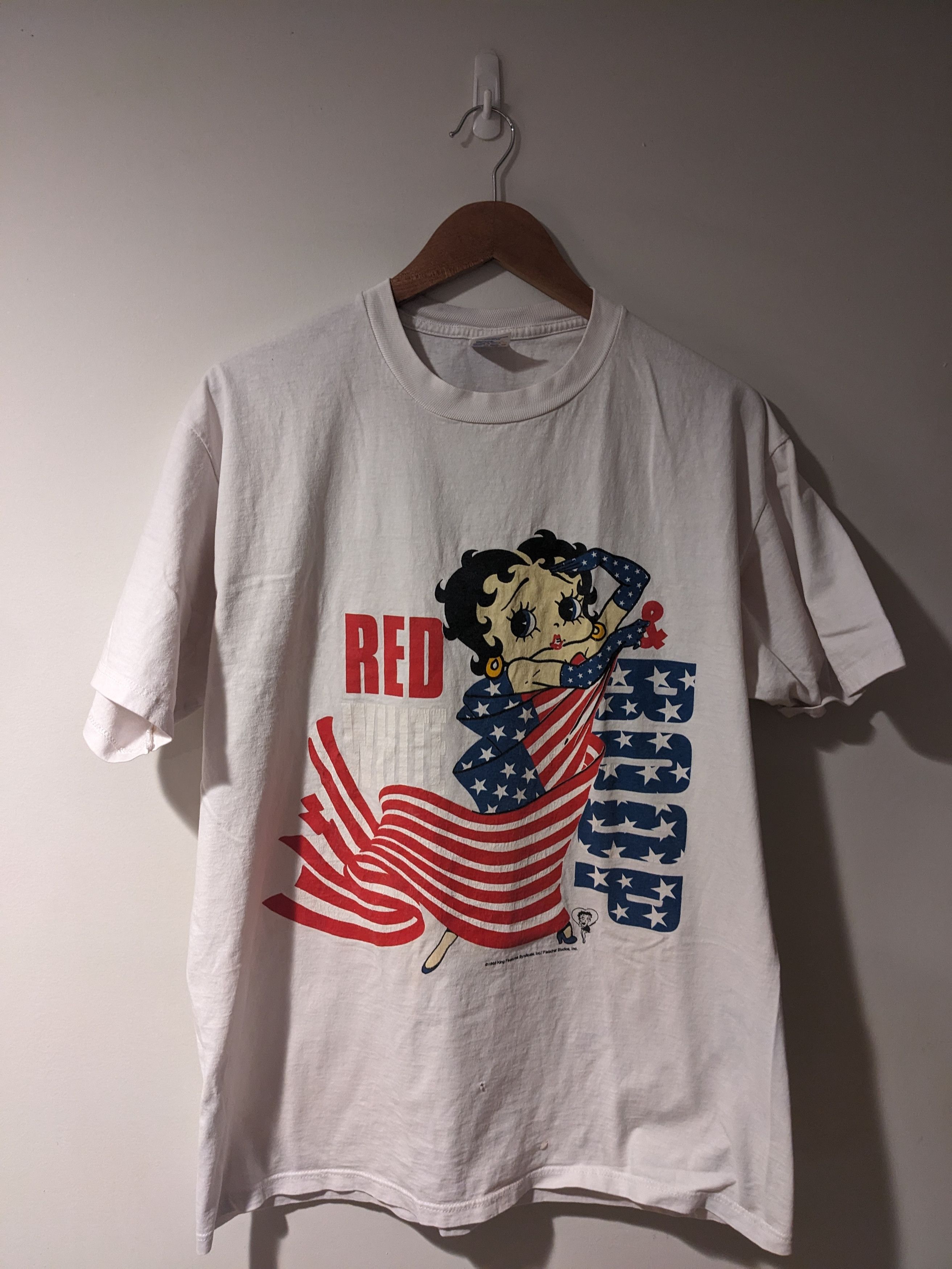 Cartoon Network × Vintage Vintage 1993 Betty Boop USA America White X-Large T-Shirt Size US XL / EU 56 / 4 - 1 Thumbnail
