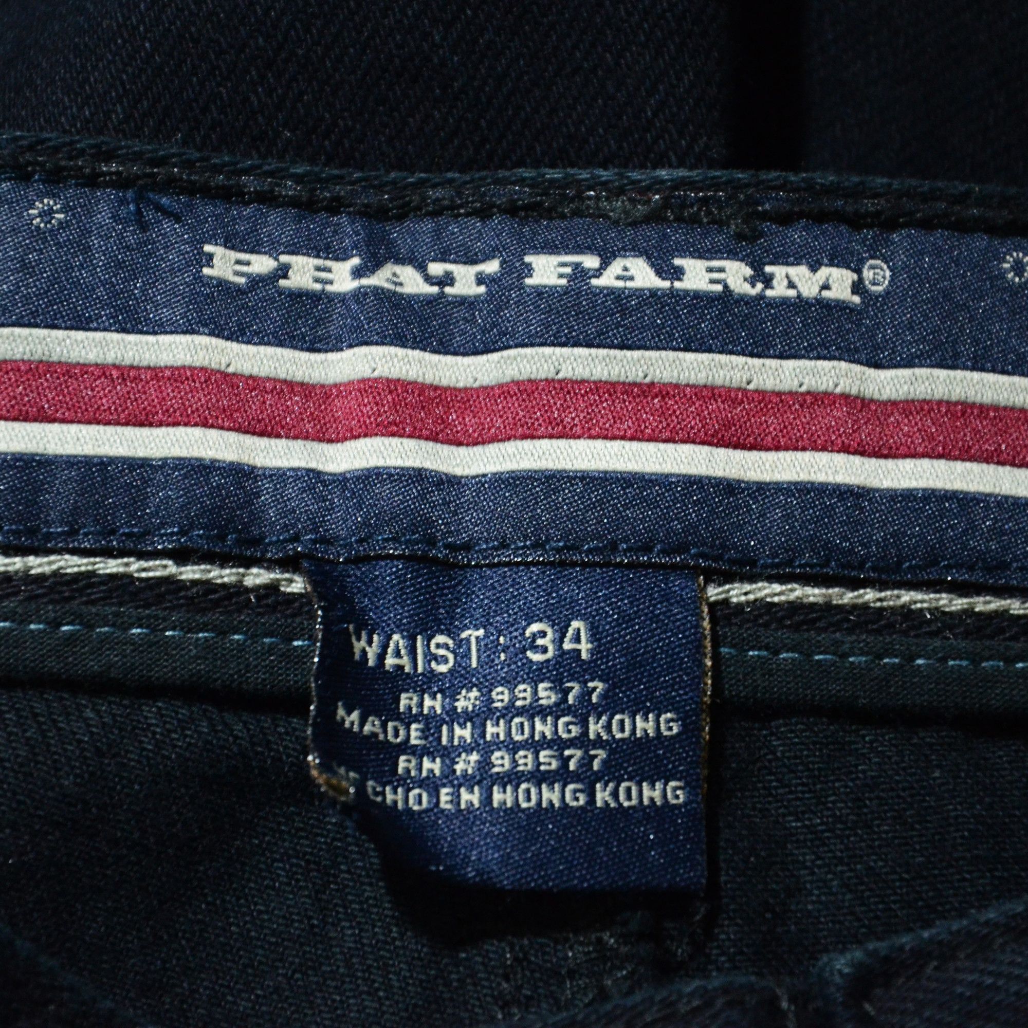 Phat Farm Phat Farm Jorts W34 Raw Denim Shorts 90s Hiphop Streetwear Size US 34 / EU 50 - 4 Thumbnail