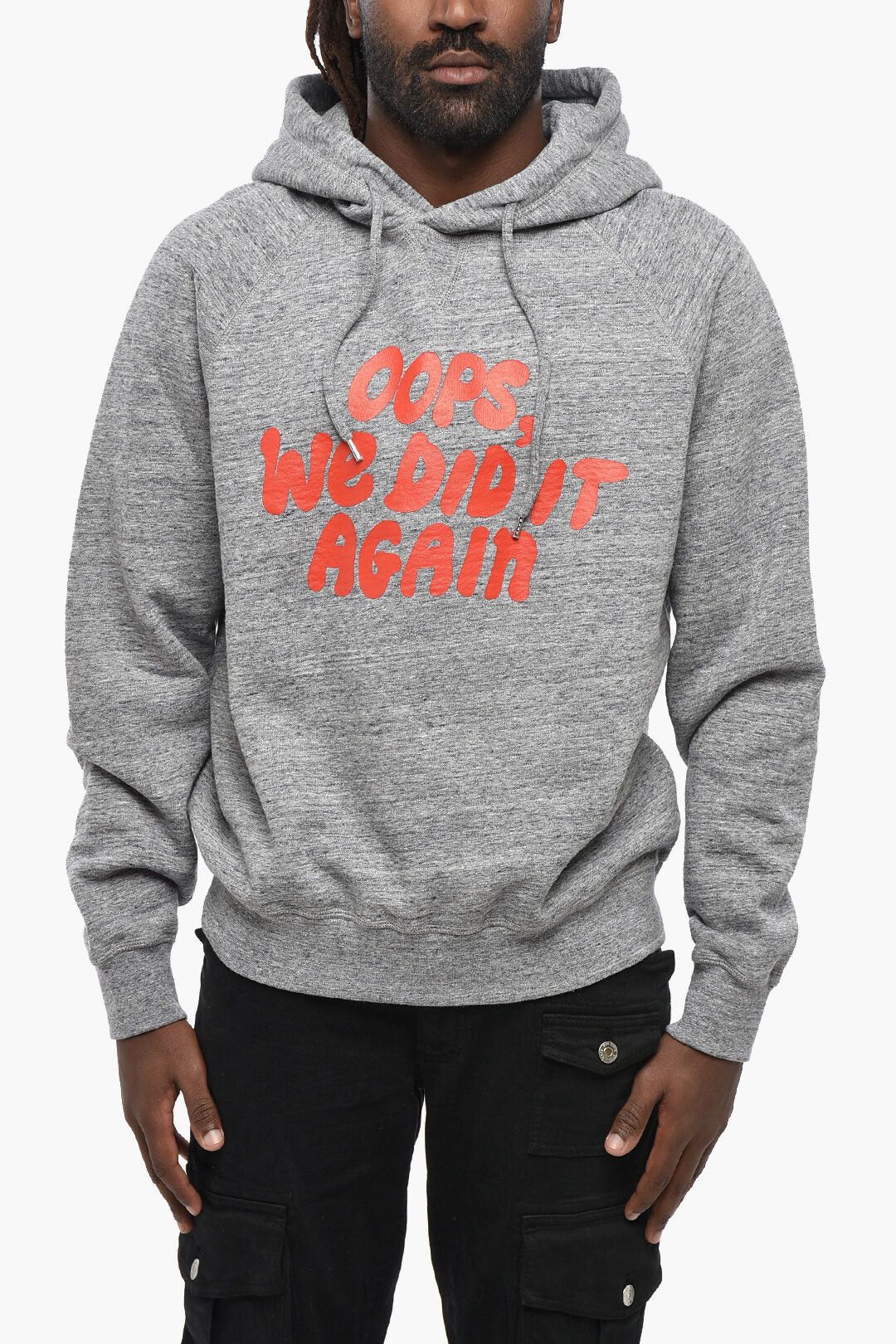 Dsquared2 Cotton Fleece Hoodie COOL RAGLAN FIT with Front Print Size US M / EU 48-50 / 2 - 1 Thumbnail