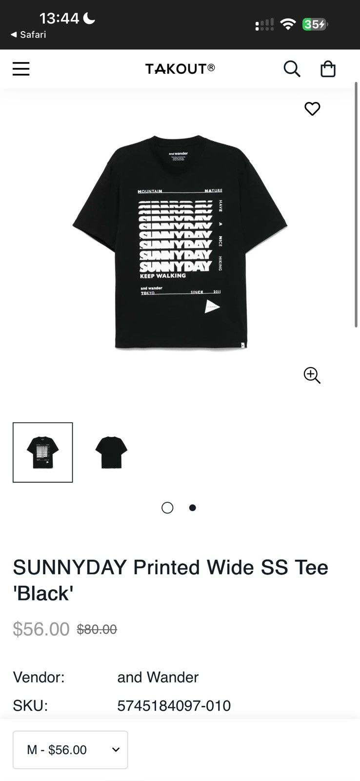 And Wander And Wander Black Shirt Size US XL / EU 56 / 4 - 7 Thumbnail