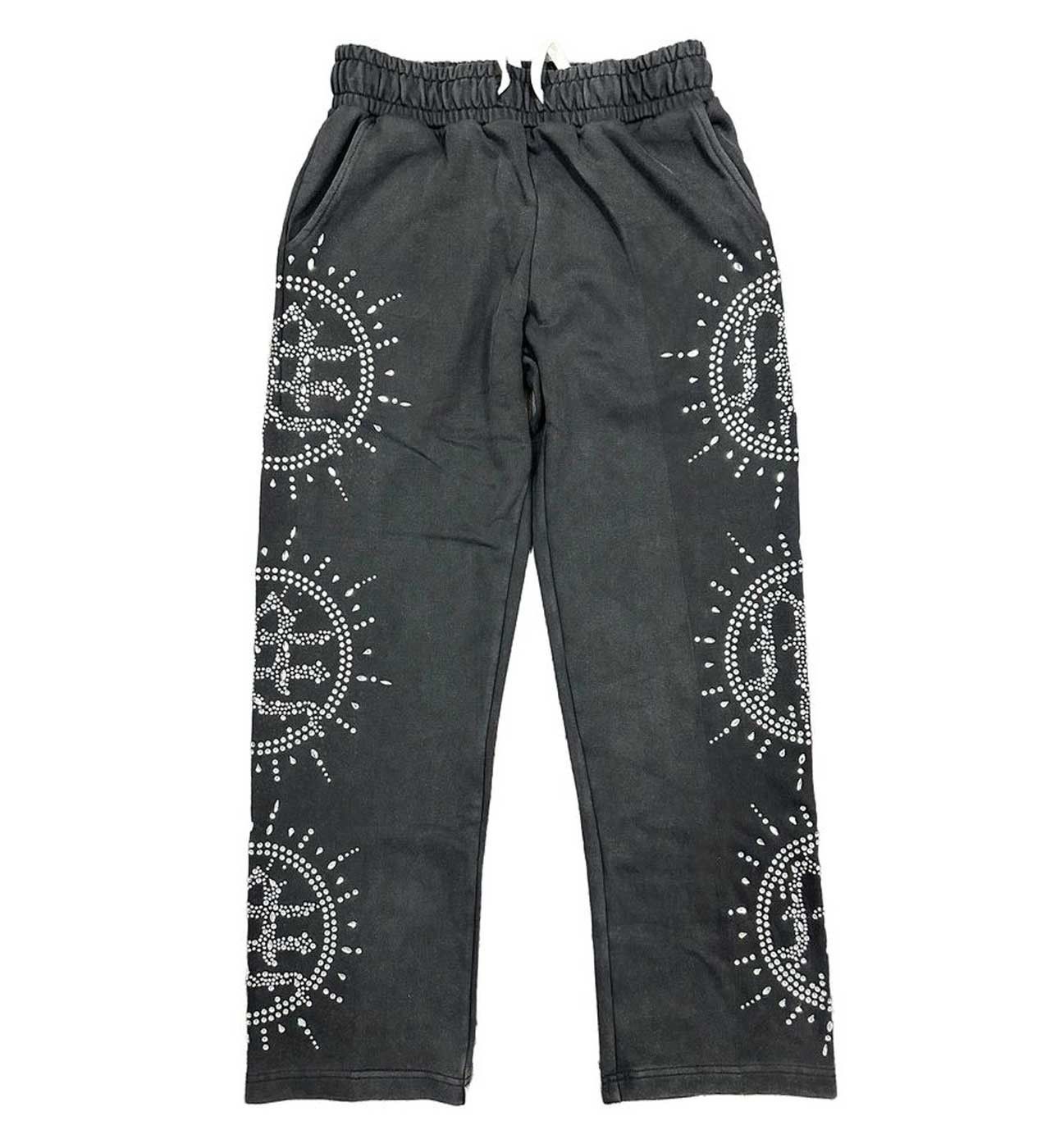 Other Mixed Emotions Eclipse Rhinestone Sweatpants Acid Wash Grey Size US 36 / EU 52 - 1 Preview