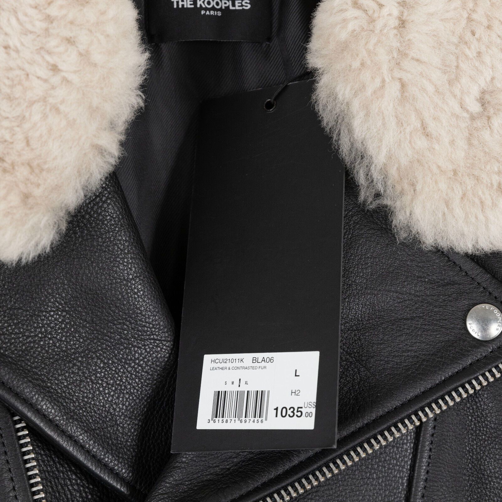 The Kooples The Kooples Men Leather Fur Collar Jacket Black Size L Size US L / EU 52-54 / 3 - 4 Thumbnail