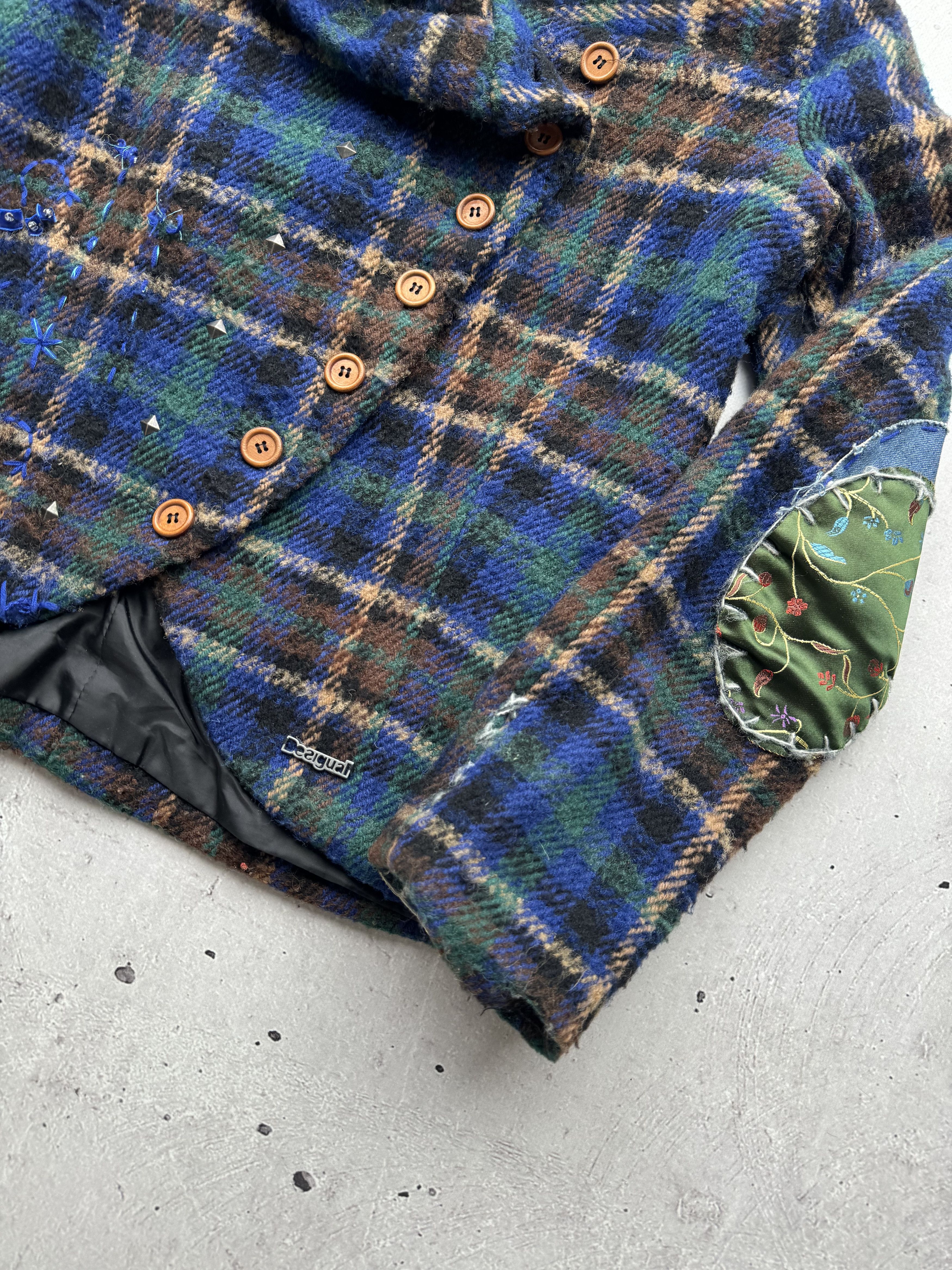 Desigual × Vintage Desigual Vintage Asymmetrical Wool Jacket Size S / US 4 / IT 40 - 6 Thumbnail