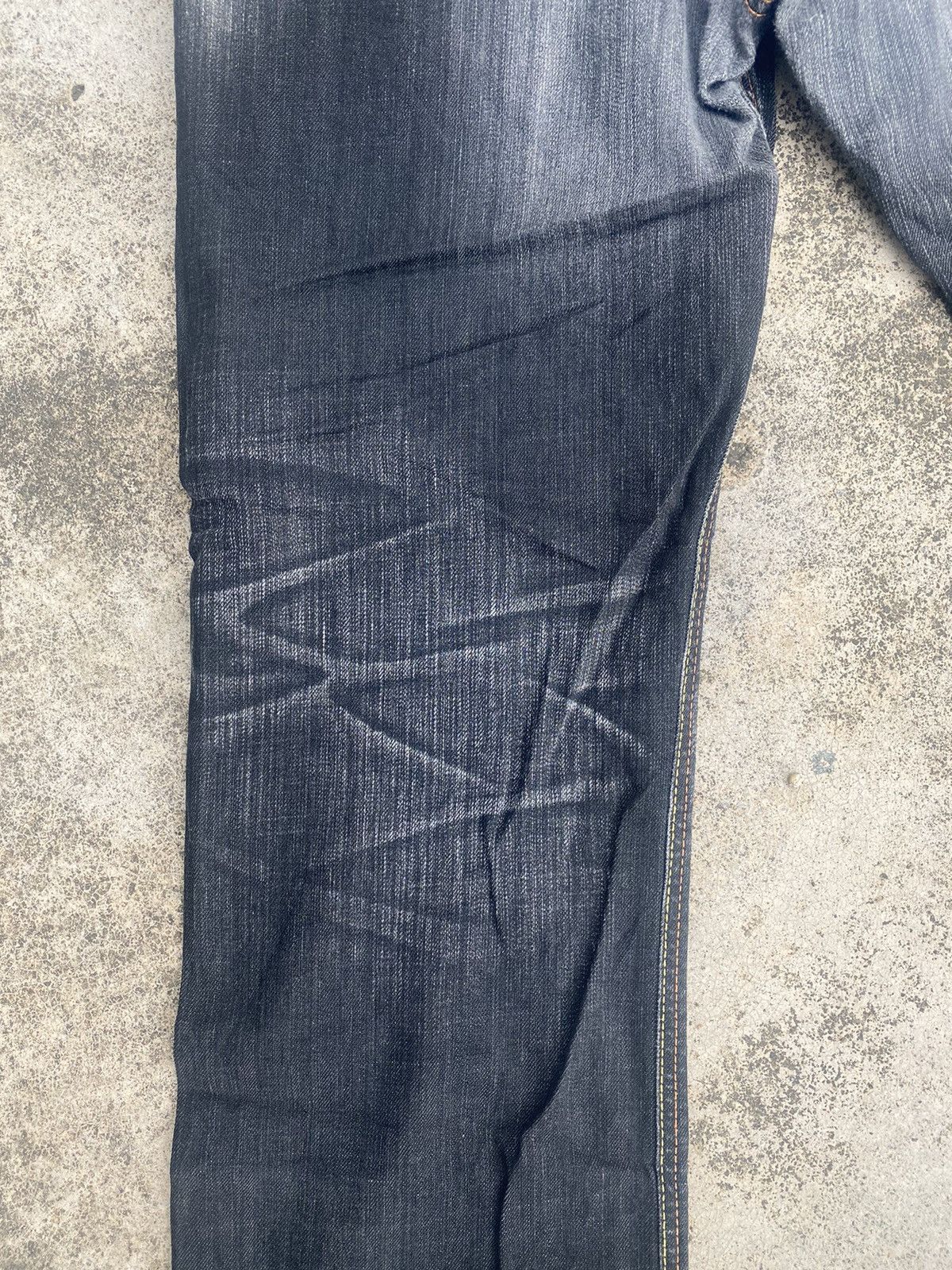 Edwin × Vintage Flare Jeans Vintage y2k Edwin Distress Clawmark Bootcut Size US 35 - 19 Thumbnail