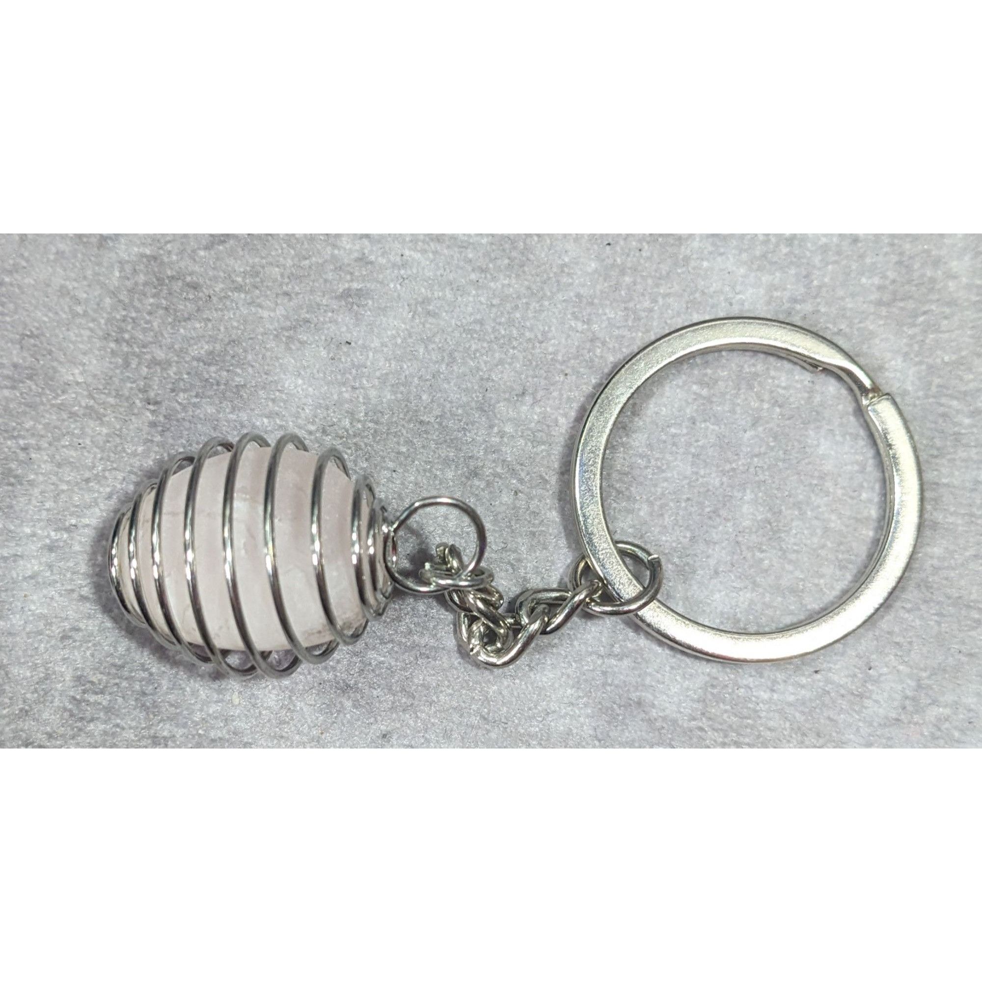 Other Modern Caged White Quartz Crystal Keychain Size ONE SIZE - 4 Thumbnail