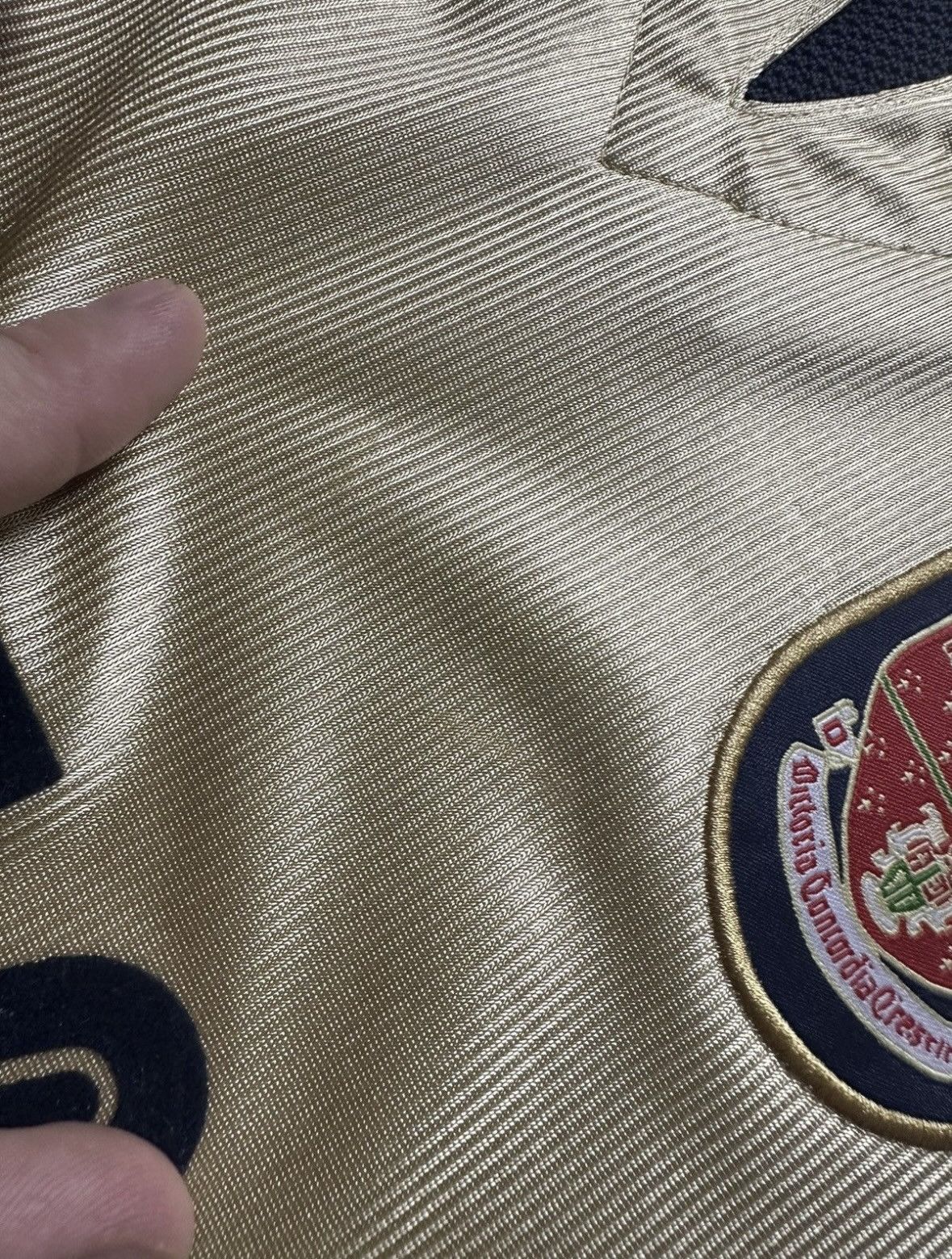 Nike × Vintage Vintage Arsenal soccer jersey Nike Gold women's L rare Size L / US 10 / IT 46 - 5 Thumbnail