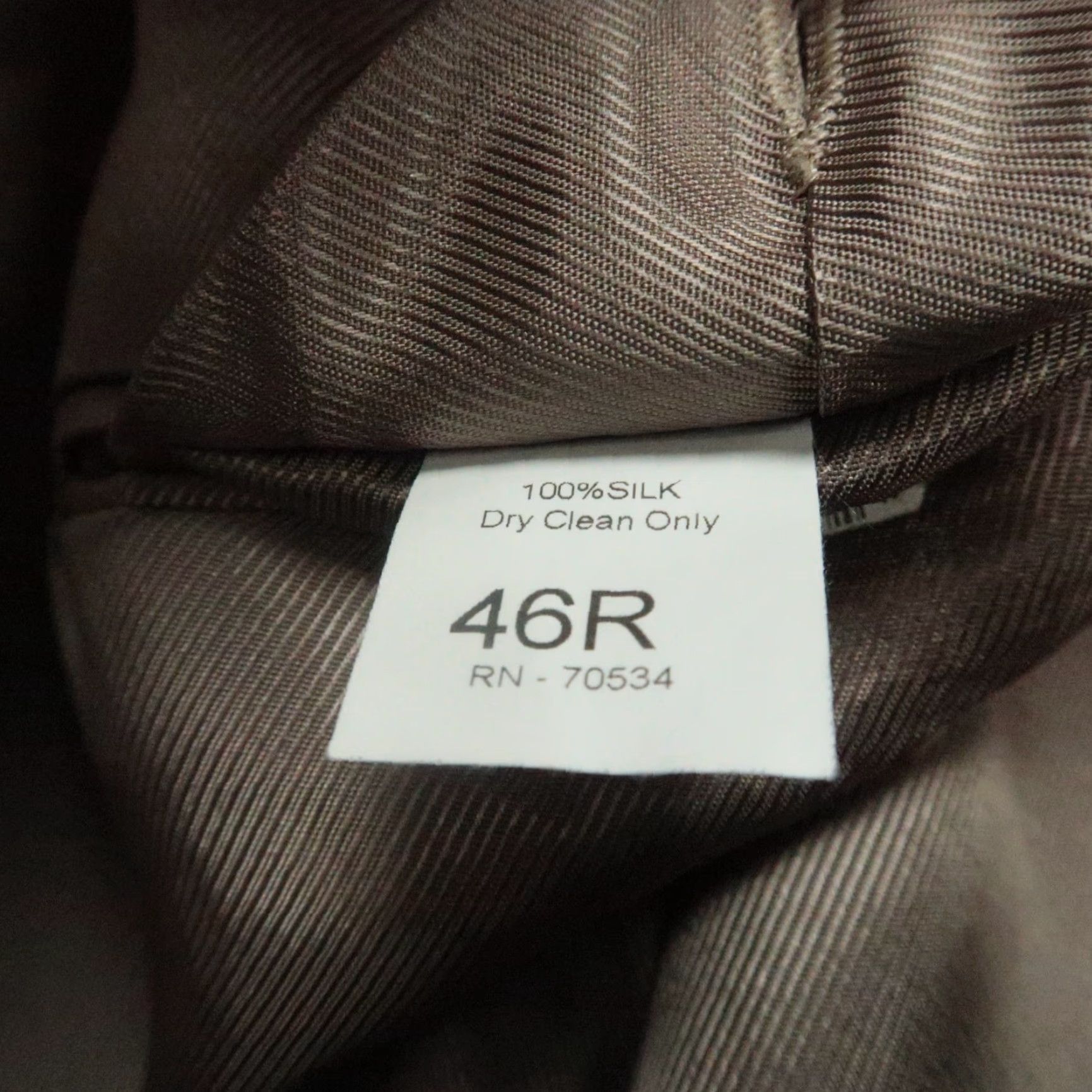Orvis VINTAGE Orvis Blazer Men 46R Brown Silk 2 Piece Single-Breasted Notch Lapel Size 46R - 5 Thumbnail