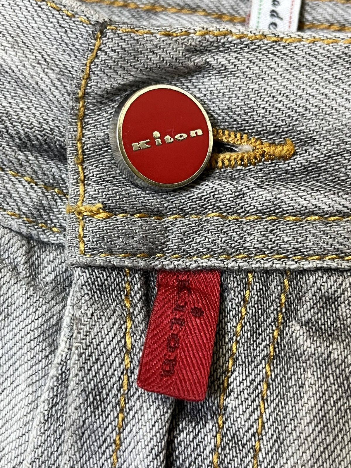 Kiton SICK🔥KITON NAPOLI GREY SELVEDGE JEANS. Size US 36 / EU 52 - 18 Thumbnail