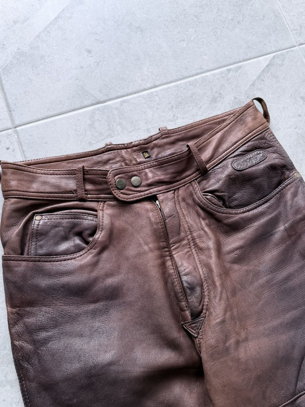 Tornado Mart Avant Garde Rick Owens Tornado Mart Style Leather Pants Size US 30 / EU 46 - 4 Thumbnail