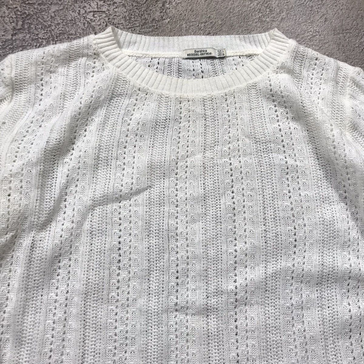 Vintage Vintage 90s Cream Ribbed Longsleeve Minimalist Grunge Logo L Size L / US 10 / IT 46 - 3 Thumbnail
