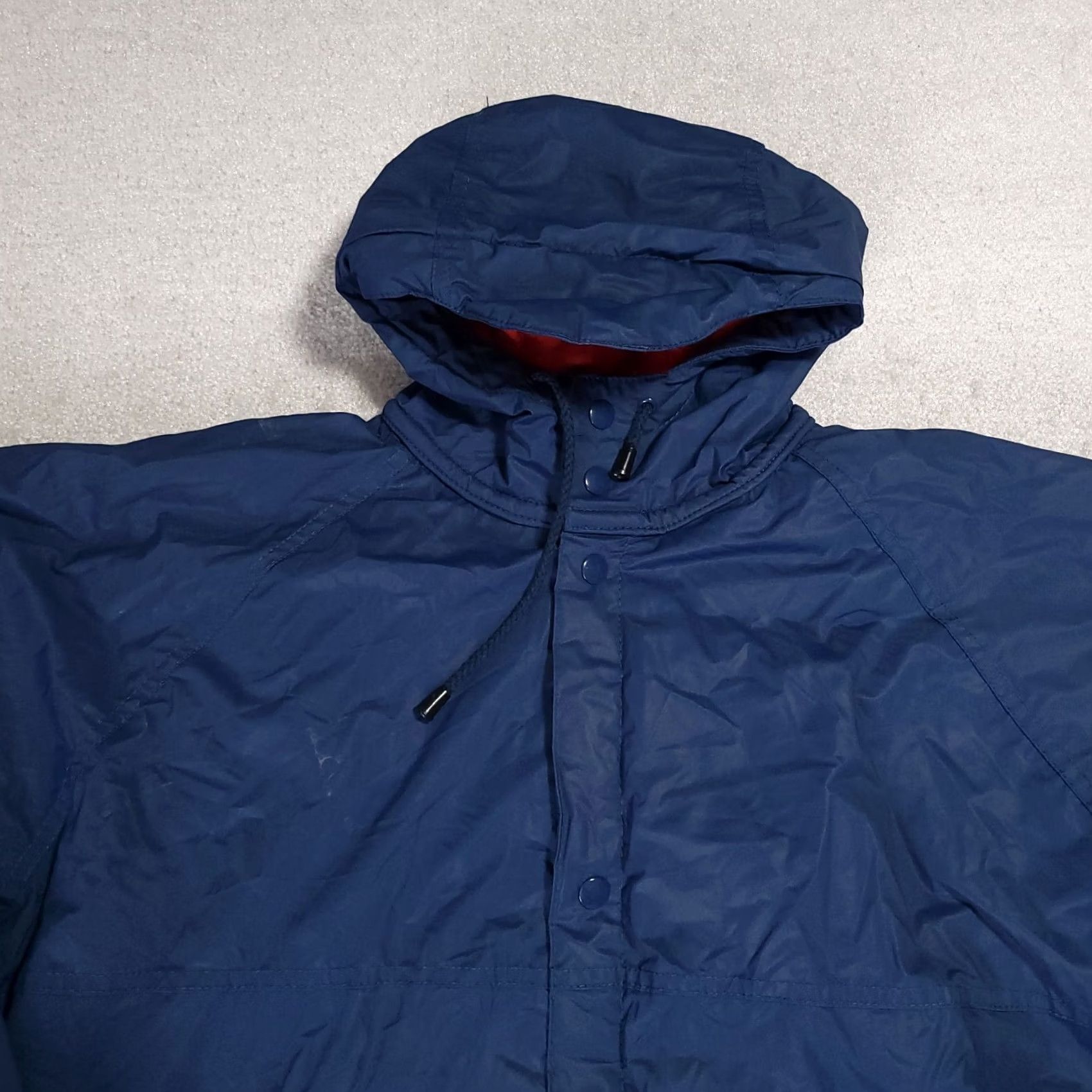 Vintage VINTAGE 90s Fleece Lined Raincoat Hooded Mens Medium Blue Red PVC Sports Club AU Shirt Man M Blue Raincoat Sports Club Australia Mens Size US M / EU 48-50 / 2 - 3 Thumbnail
