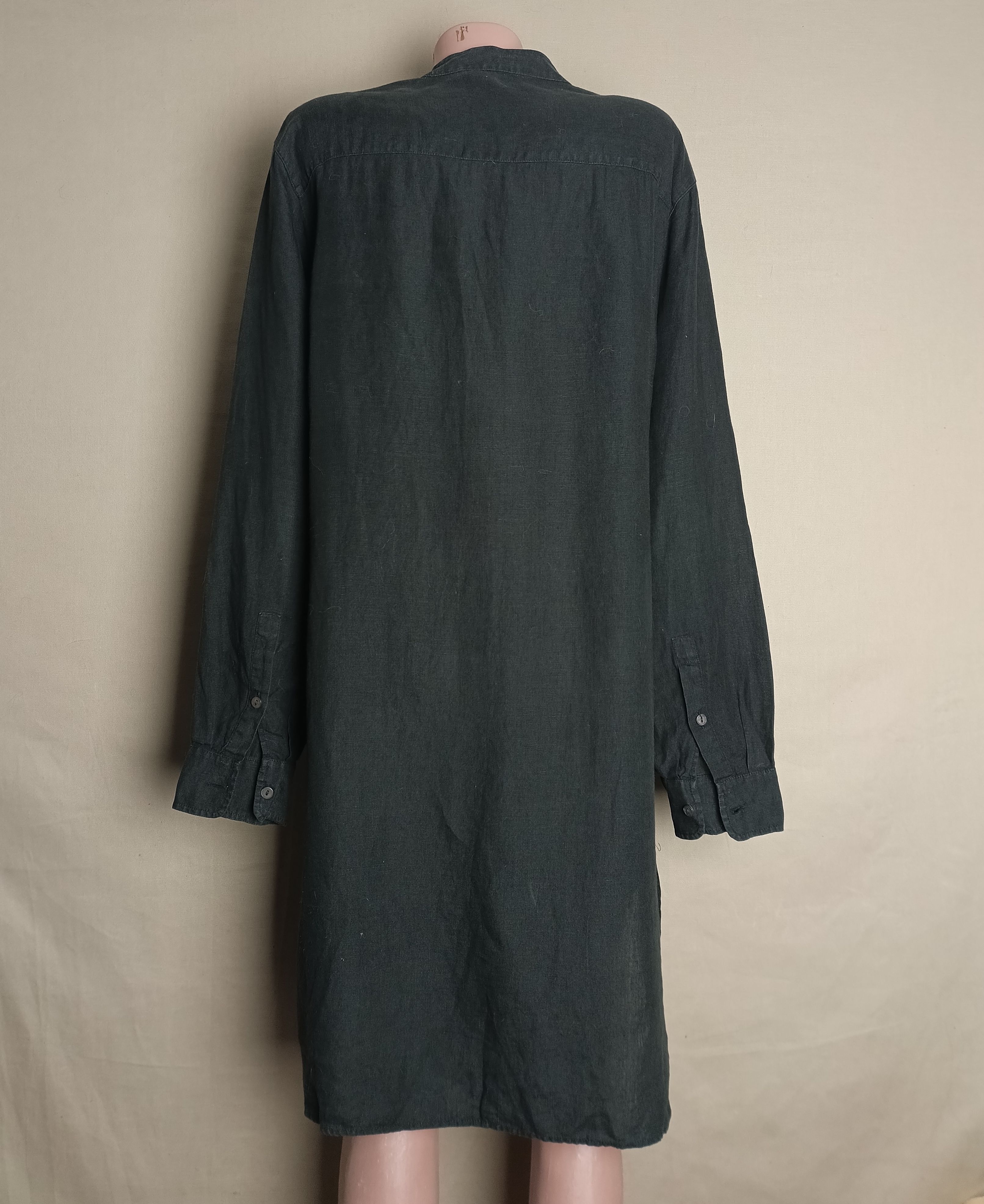 Max Mara MAX MARA Pure Linen Black Light Dress EU42 US12 Size XL / US 12-14 / IT 48-50 - 4 Thumbnail