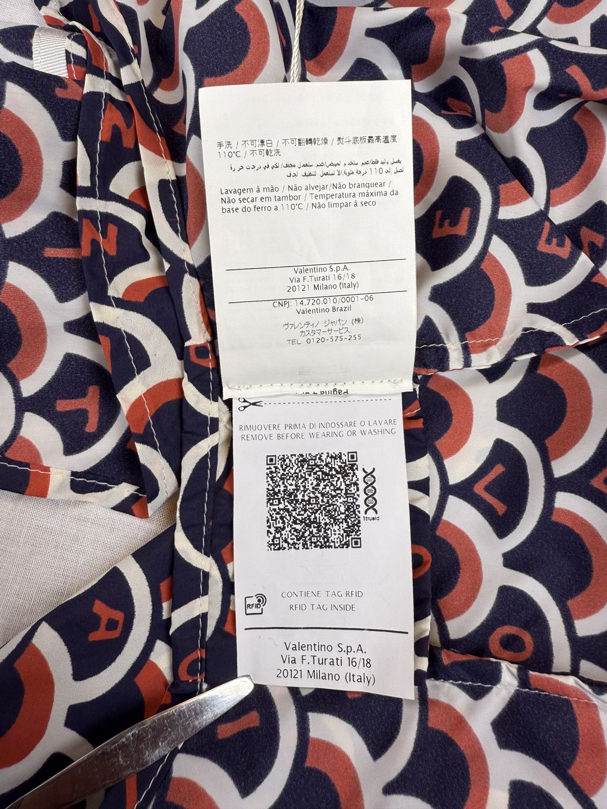 Valentino Valentino Headscarf in Red & Blue Size ONE SIZE - 8 Thumbnail