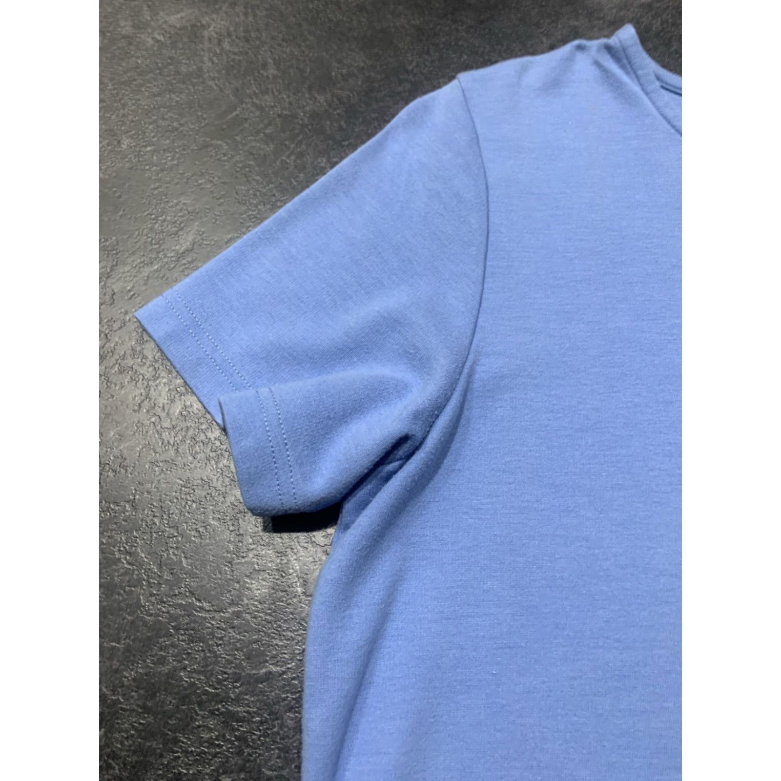 Vintage L.L. Bean Women's Medium Blue Short Sleeve Cotton Crew Neck T-Shirt - Solid Classic Fit Size M / US 6-8 / IT 42-44 - 5 Thumbnail