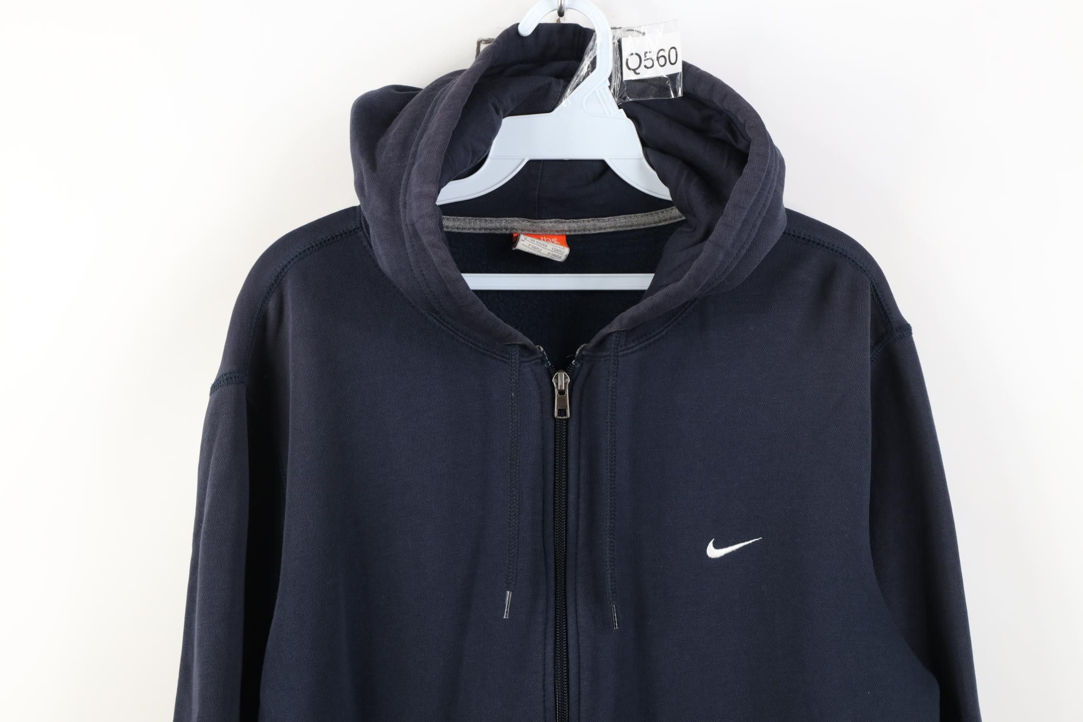 Nike Vintage Y2K Nike Scott Mini Swoosh Full Zip Hoodie Blue Size L / US 10 / IT 46 - 2 Thumbnail