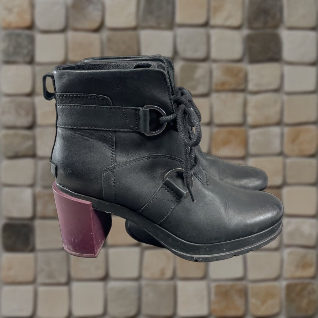 SOREL VINTAGE Sorel Boots Women's Size 10.5 Leather Ankle Bootie Casual Fall Winter Black Size US 10.5 / IT 40.5 - 1 Thumbnail