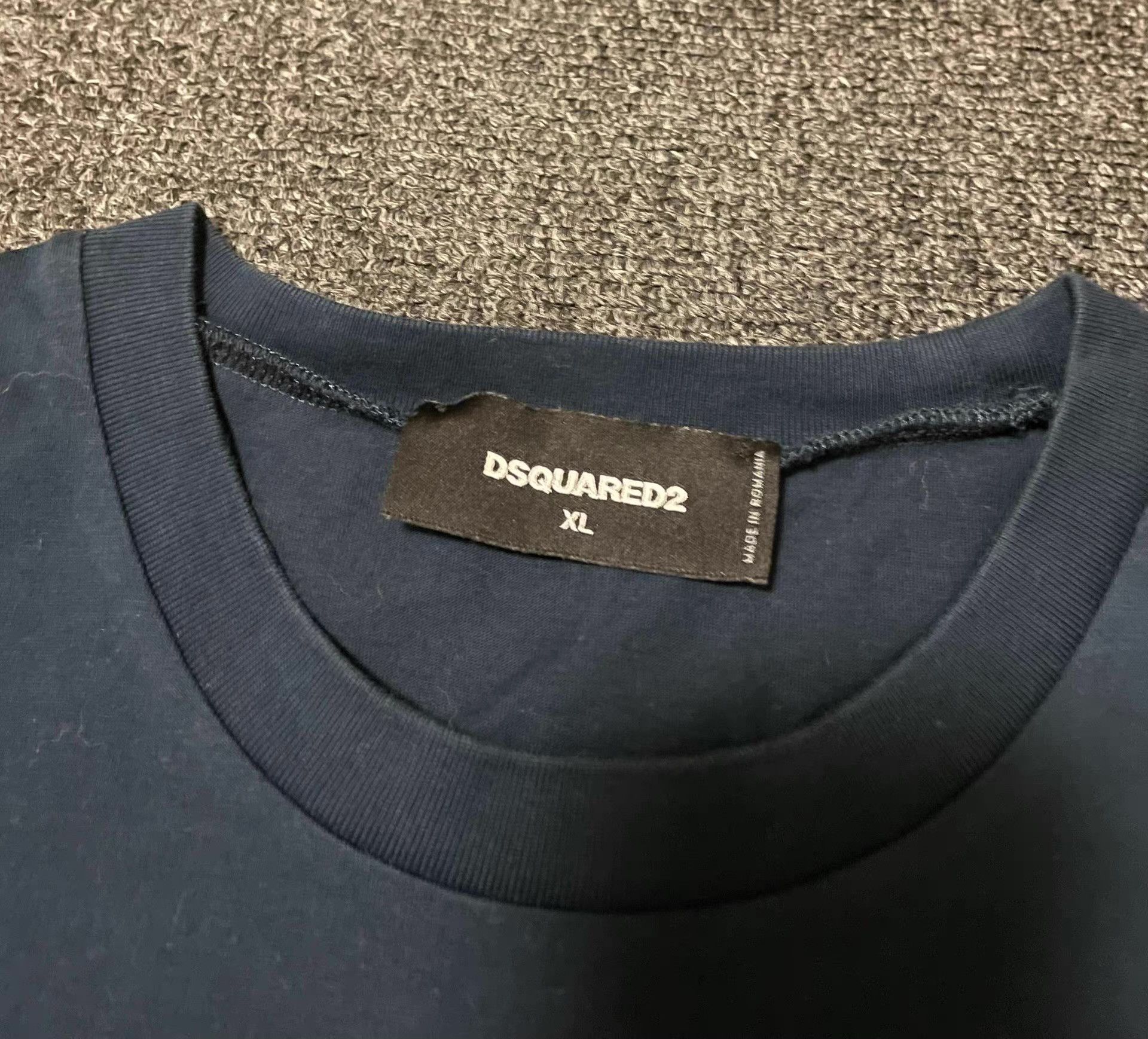 Dsquared2 DSquared2 Dark Blue Short Sleeve T-shirt Size US XL / EU 56 / 4 - 3 Thumbnail