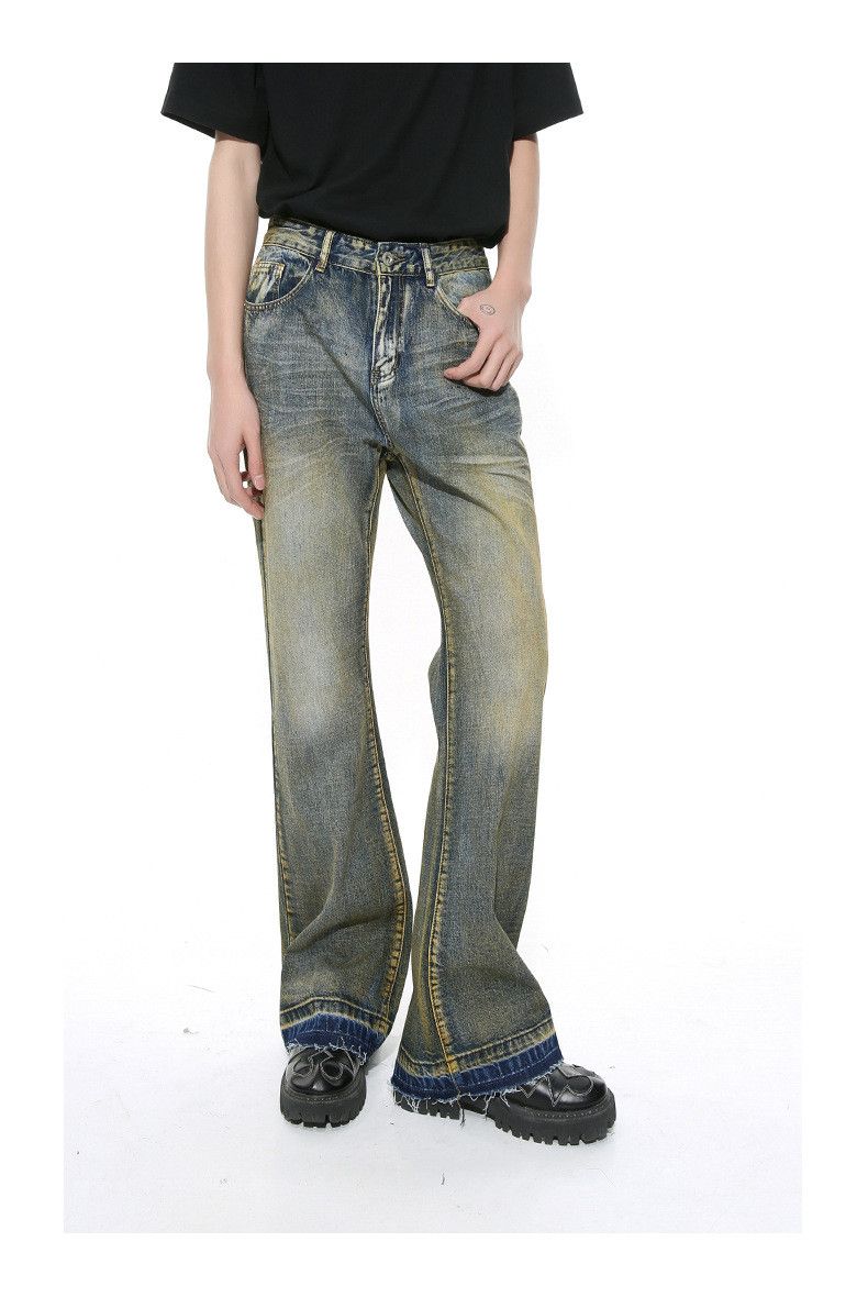 Japanese Brand × Jean Vintage niche design distressed straight jeans Size US 32 / EU 48 - 2 Thumbnail