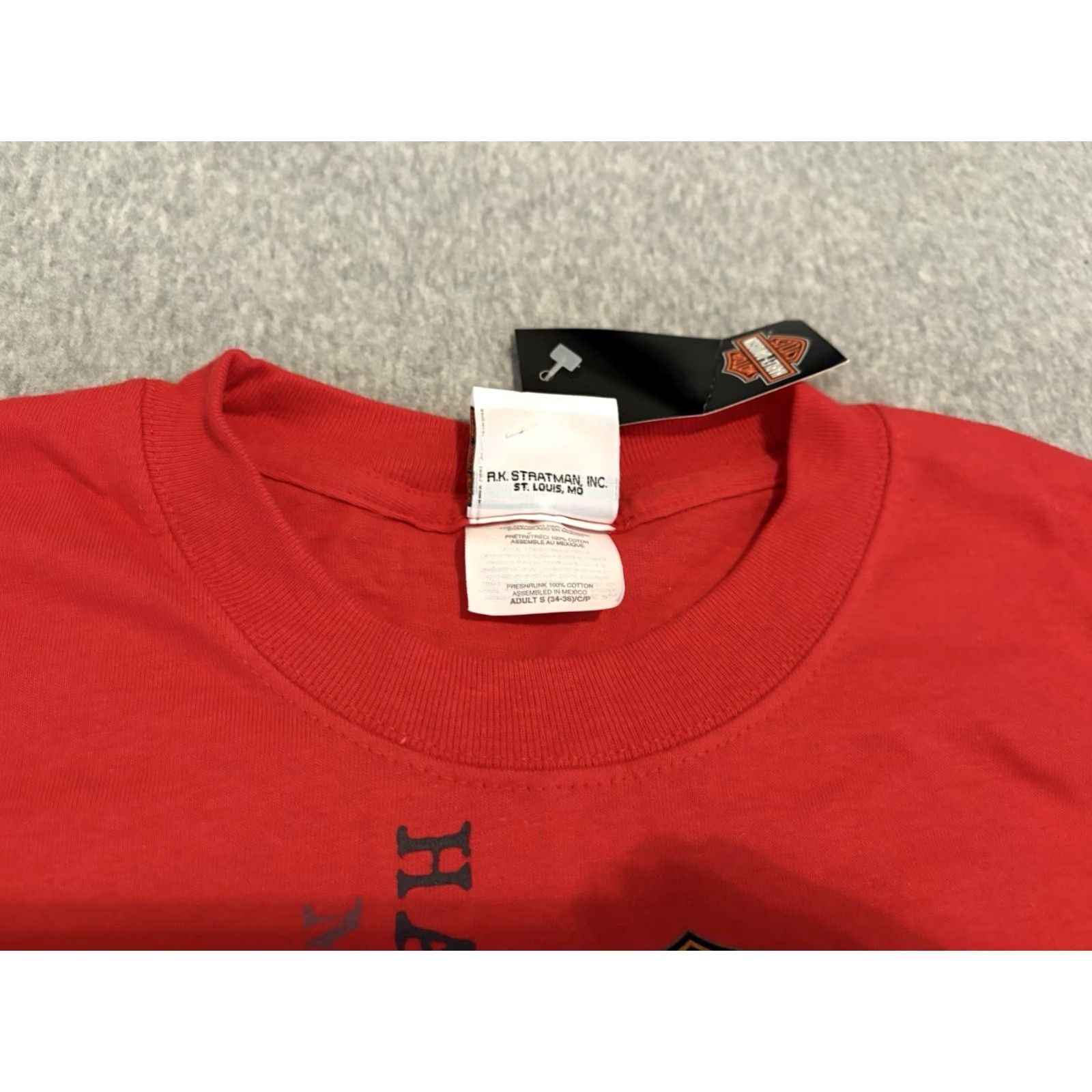Harley Davidson VINTAGE Harley-Davidson Shirt Adult Small Red Graphic Print T-Shirt USA Biker Motorcycle California 2003 Bartels Marina Del Rey Men Mens S Size US S / EU 44-46 / 1 - 3 Thumbnail