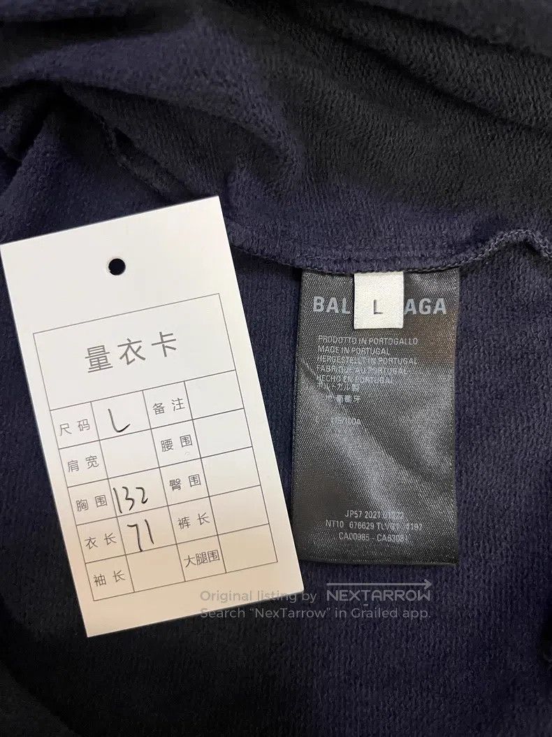 Balenciaga Balenciaga Letter Embroidered Logo Hooded Sweatshirt - Blu Size US L / EU 52-54 / 3 - 4 Thumbnail