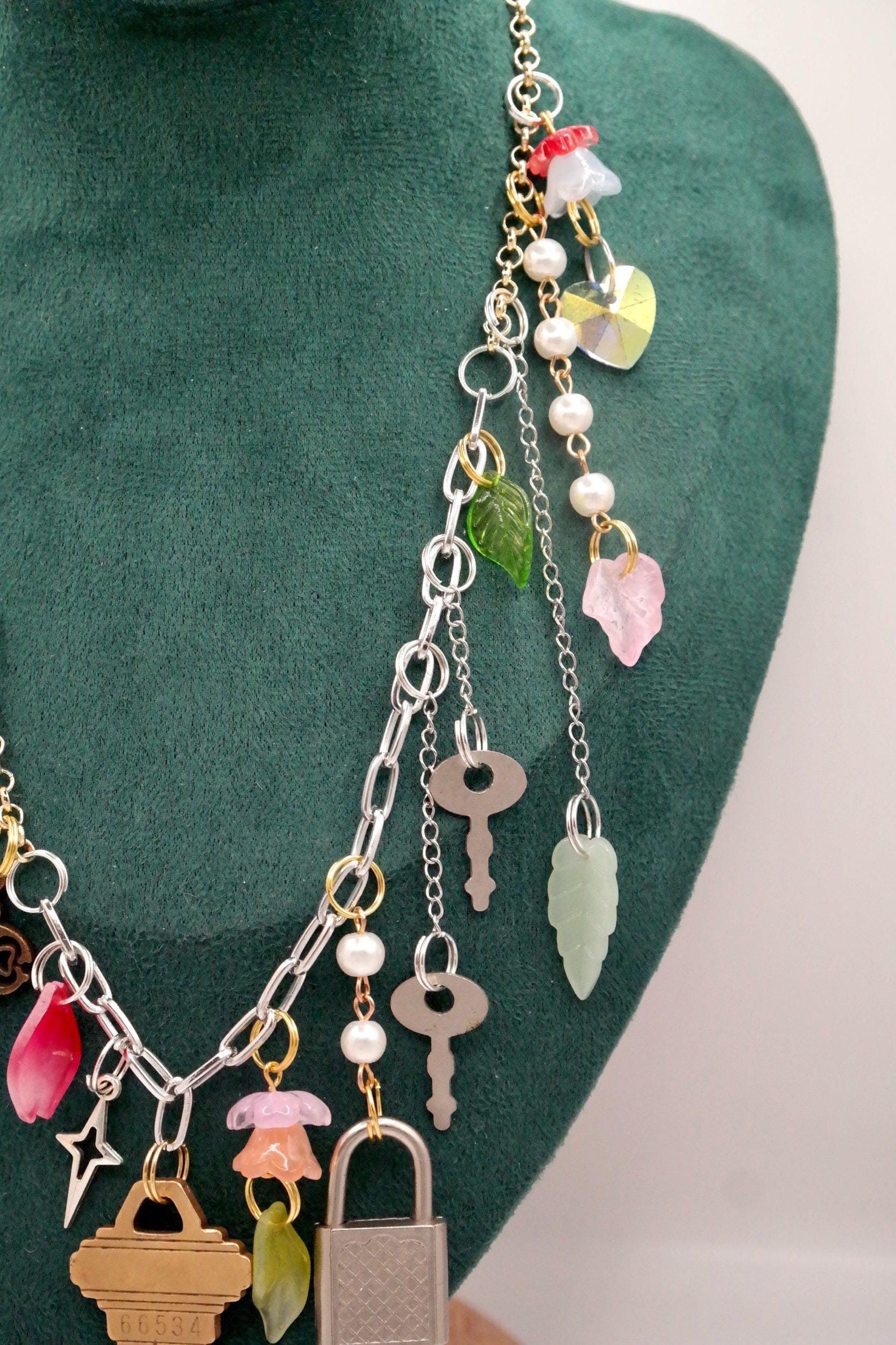 Handmade Keys & Leaves Fairy Necklace Size ONE SIZE - 4 Thumbnail