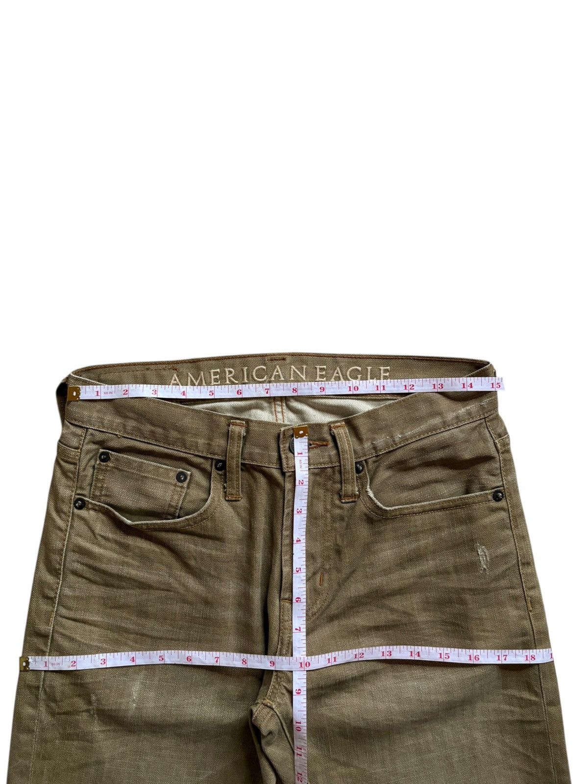 American Eagle Outfitters Vintage American Eagle Rusty Wash Distress Jean Shorts Jorts Size US 30 / EU 46 - 13 Thumbnail