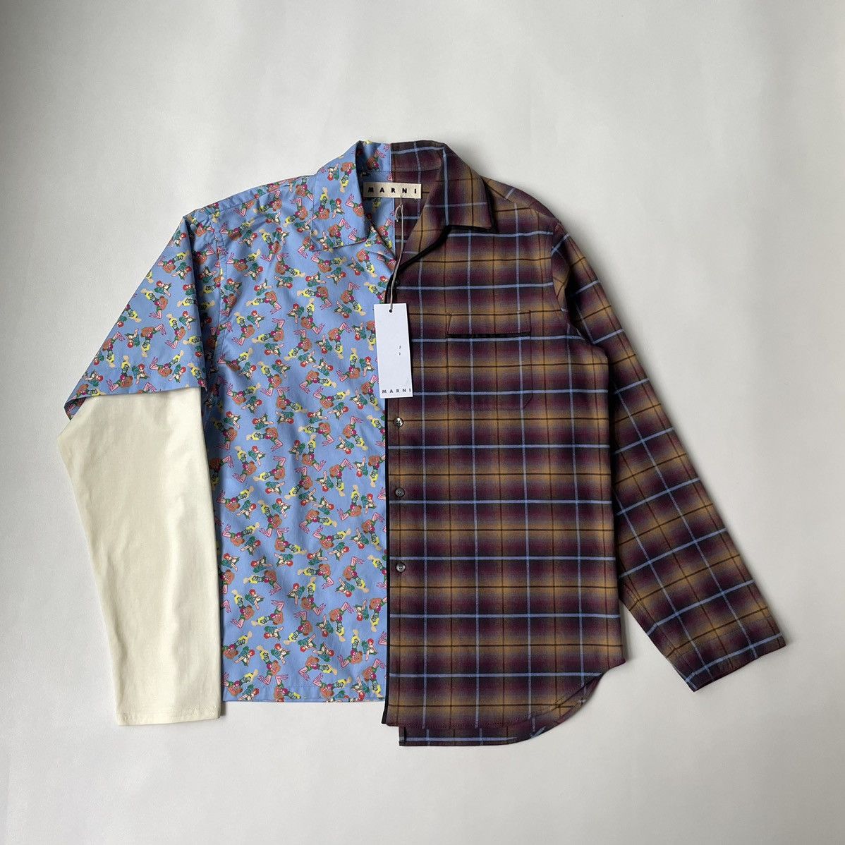 Marni A/W 22 Split Print Camp Collar Shirt Size US M / EU 48-50 / 2 - 2 Thumbnail