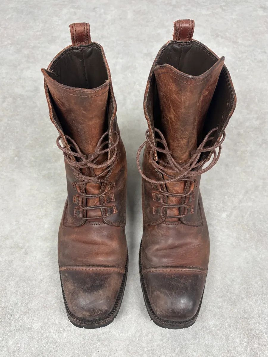 Dolce & Gabbana AW2006 Dolce & Gabbana Brown Eroded Ankle Leather Boots Size US 9 / EU 42 - 2 Thumbnail