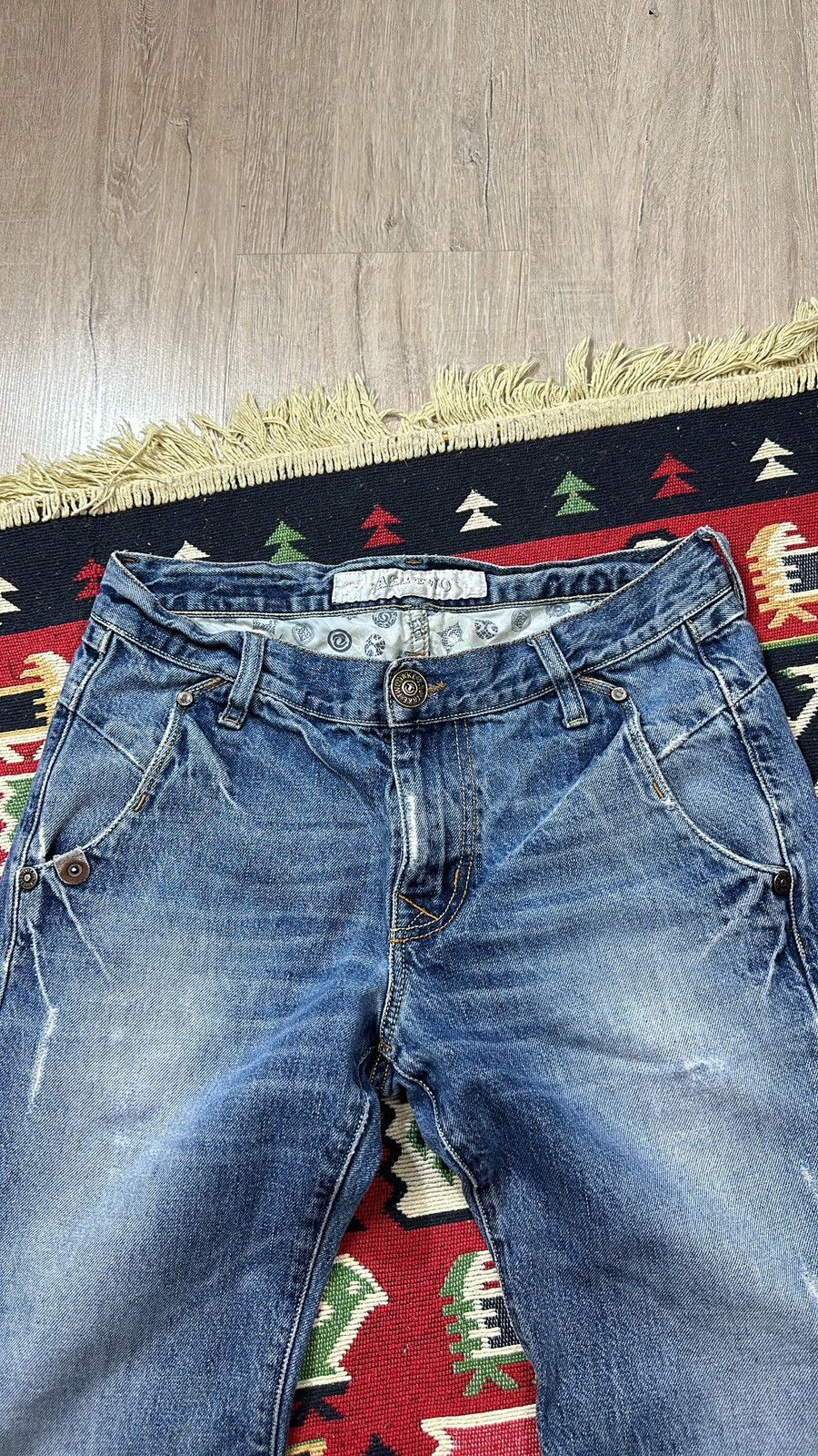 Japanese Brand × Vintage Crazy Vintage Take Two Distressed Jeans Size US 29 - 5 Thumbnail