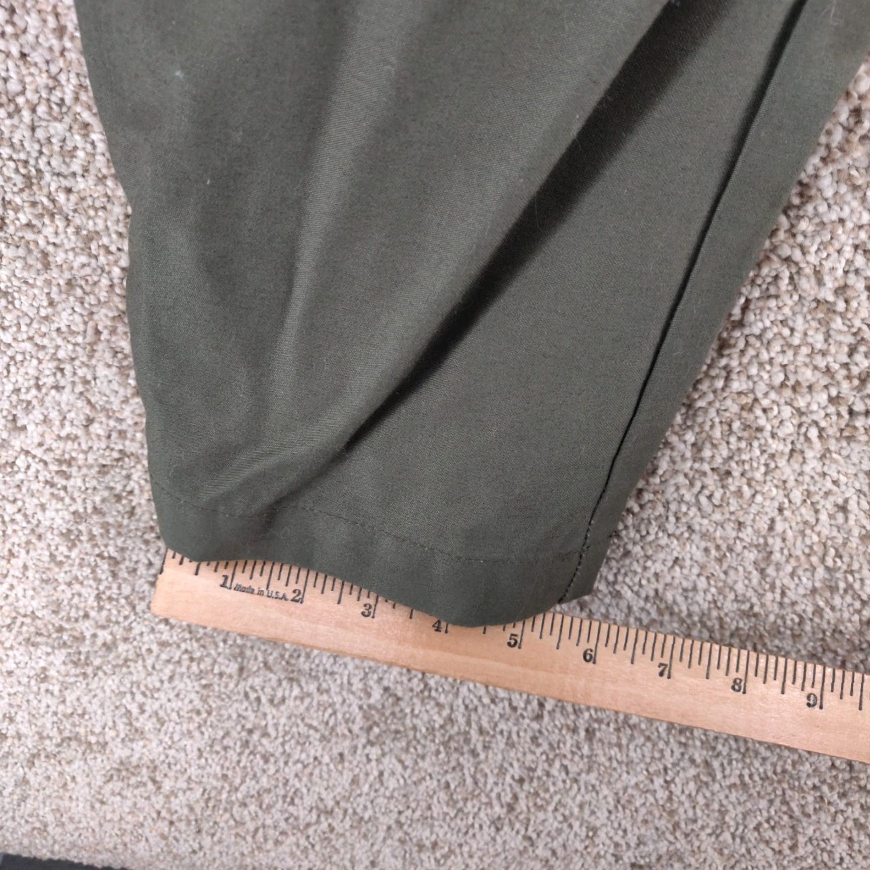 Alpha Industries Vtg Alpha Industries Military Trousers Cargo Pants Mens 30 Green Canvas 32 Inseam 30 Waiste Adjustable Lined Field Workwear Winter Army 90s Mens Size US 32 / EU 48 - 6 Thumbnail