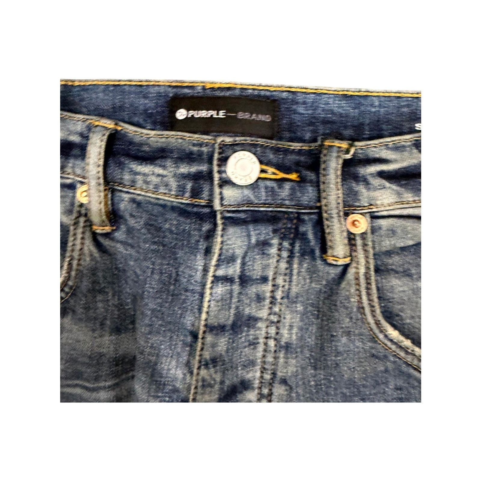 Purple Brand Purple Brand Paint Splatter Light Wash Jeans Size US 29 - 3 Thumbnail