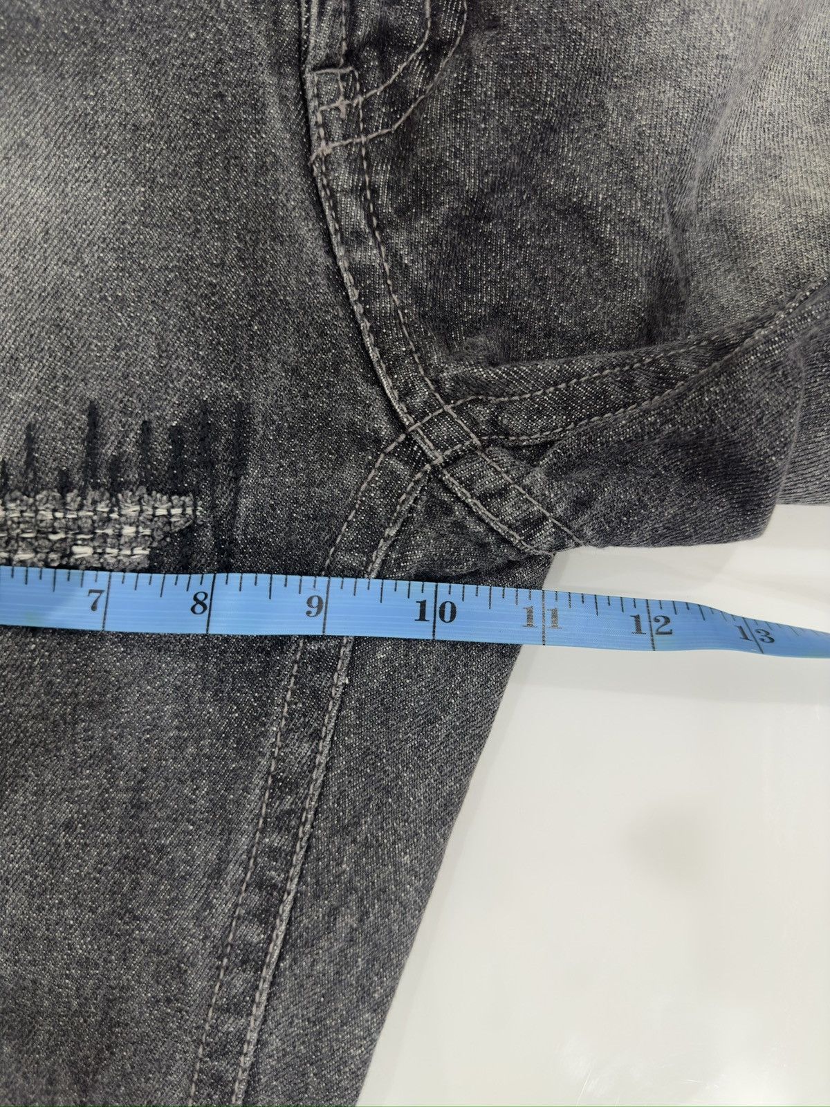 If Six Was Nine × Japanese Brand × Le Grande Bleu (L.G.B.) Zero Sail Distressed Zig Zag Black Wash denim Size US 34 / EU 50 - 22 Thumbnail