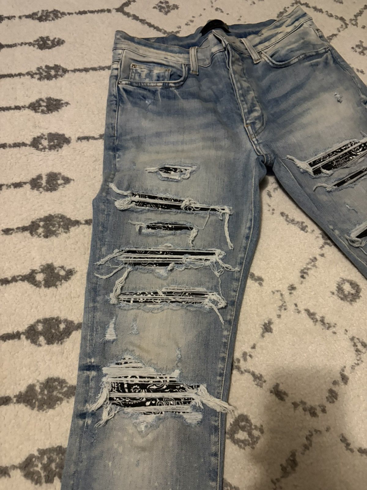 Amiri Amiri Black Patch Jeans Size US 32 / EU 48 - 3 Thumbnail