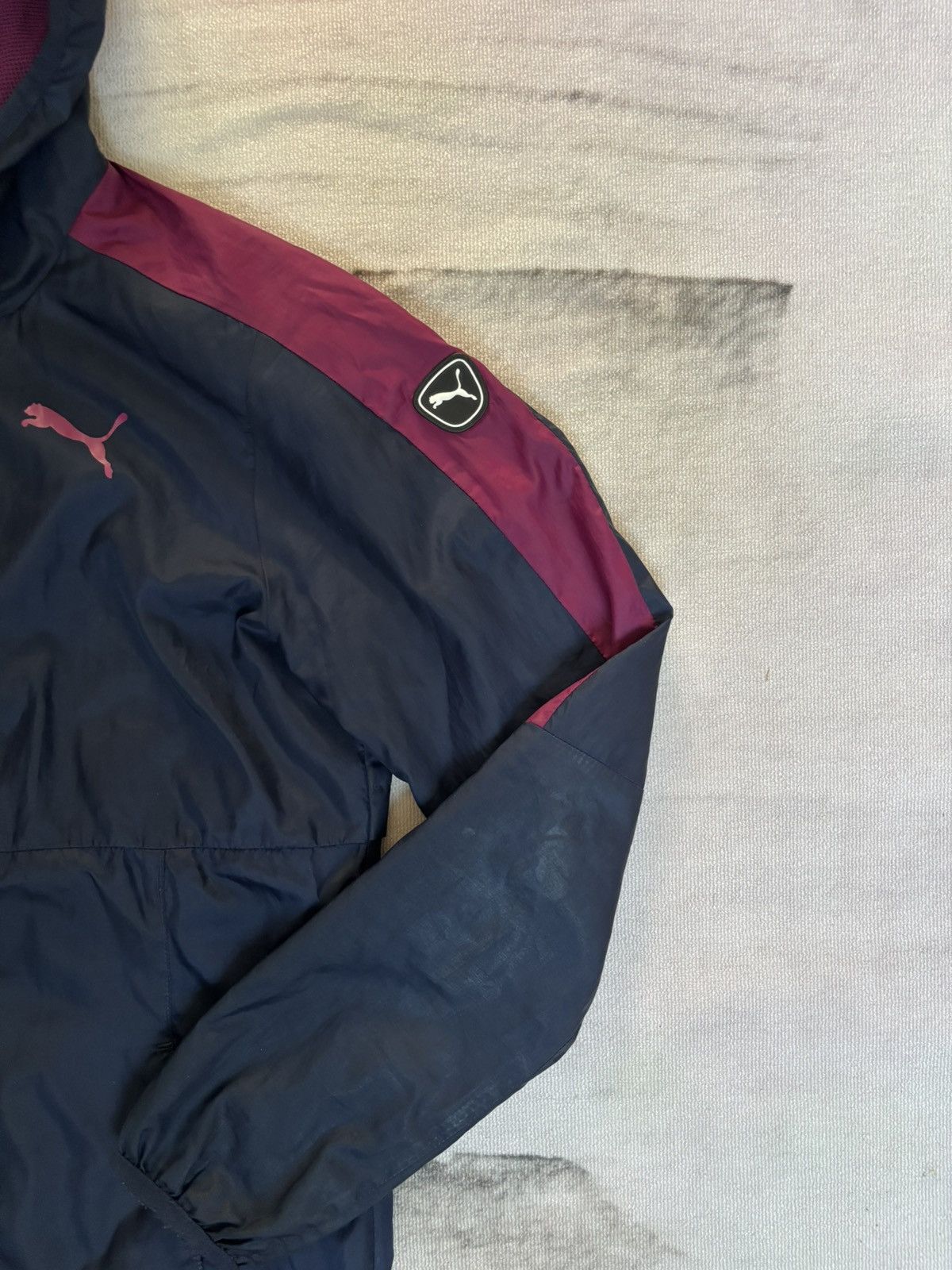 Puma Puma navy and red windbreaker jacket unisex size S Size S / US 4 / IT 40 - 3 Thumbnail