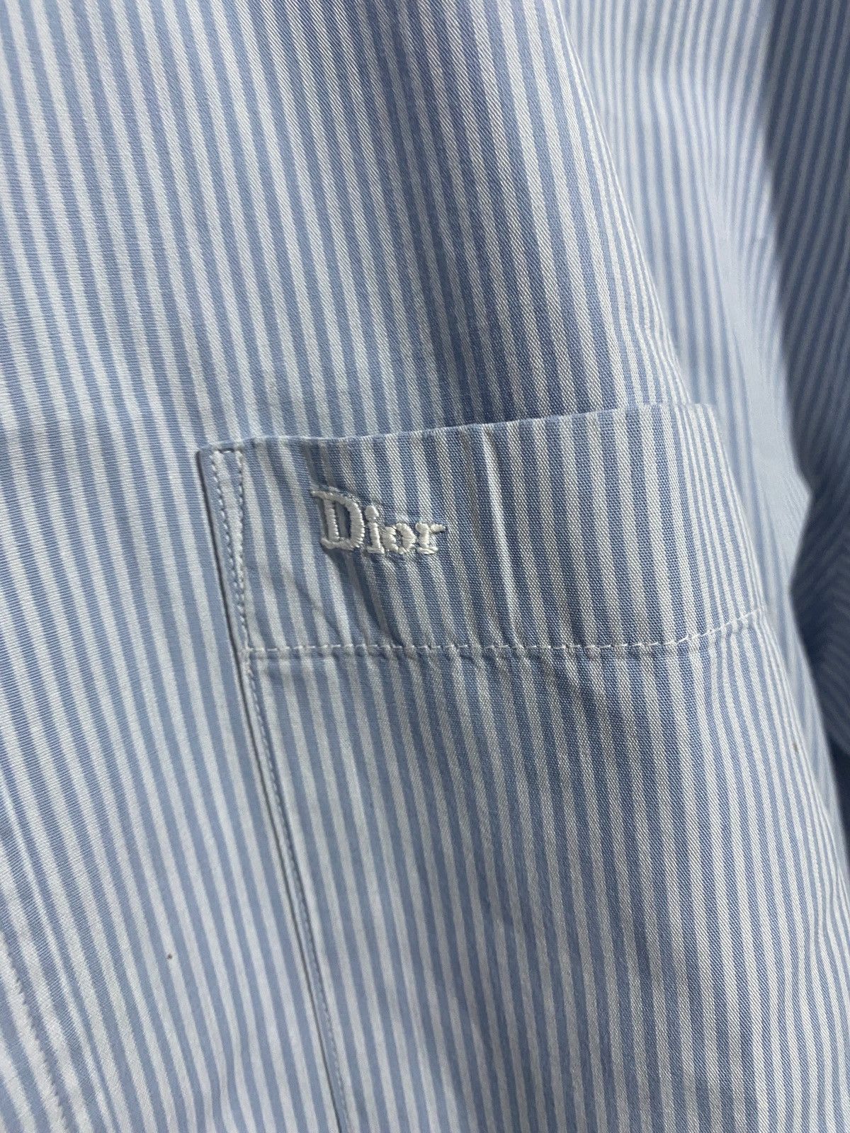 Christian Dior Monsieur Vintage Christian Dior monsieur stripped shirt button up Size US XL / EU 56 / 4 - 4 Thumbnail